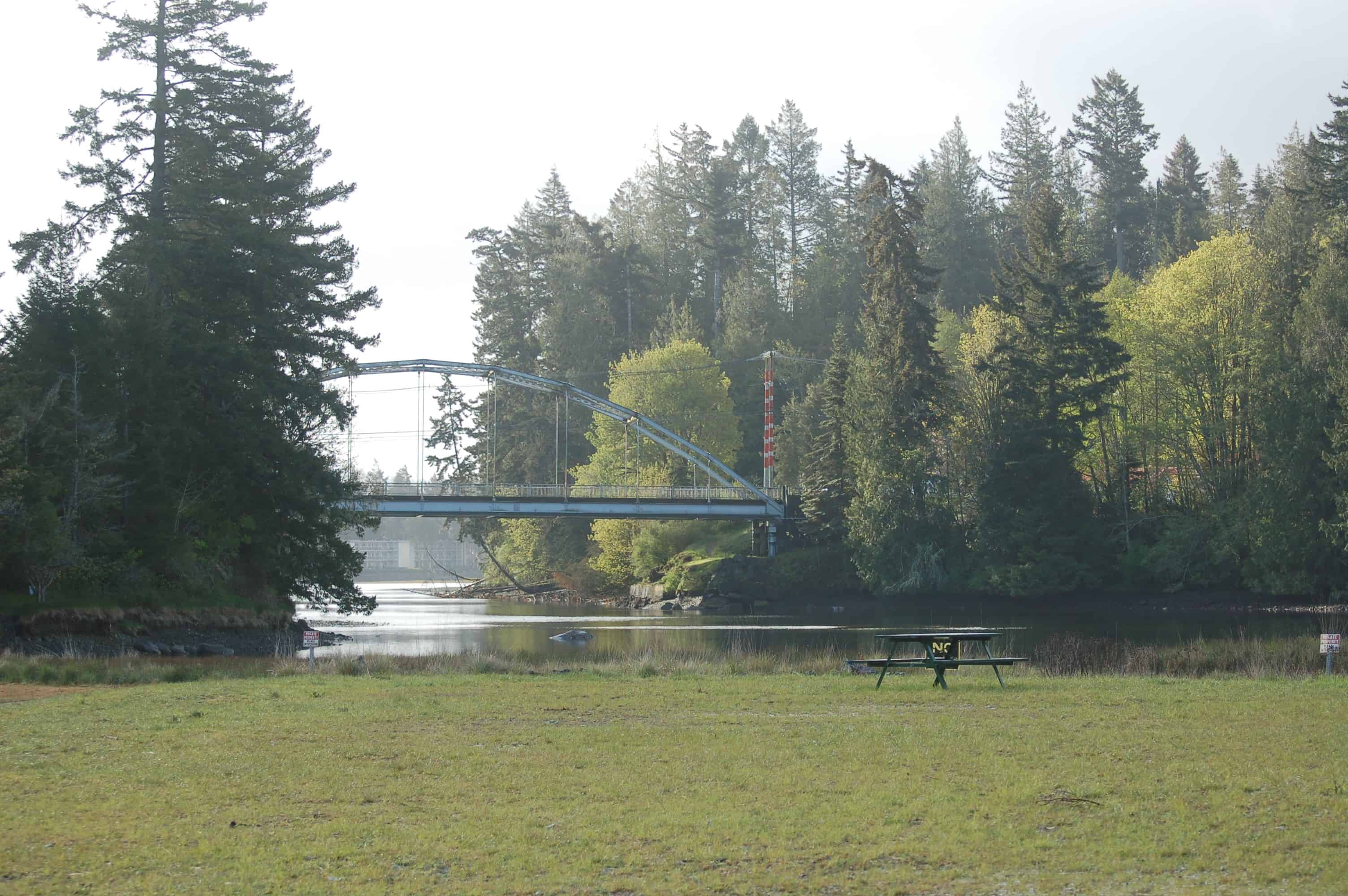 Camping at Sooke on the river, west of Victoria