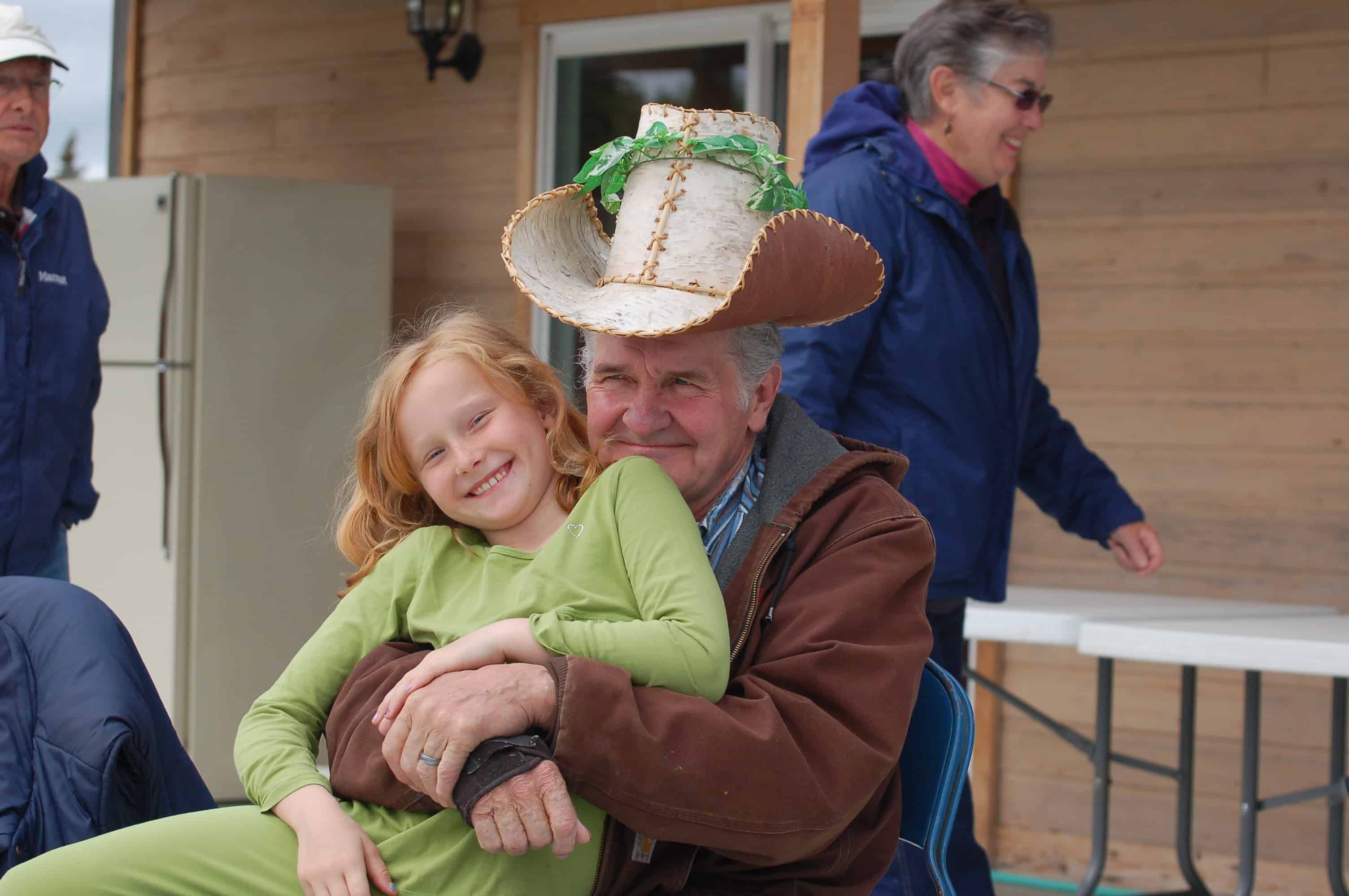 Carroll and his granddaughter