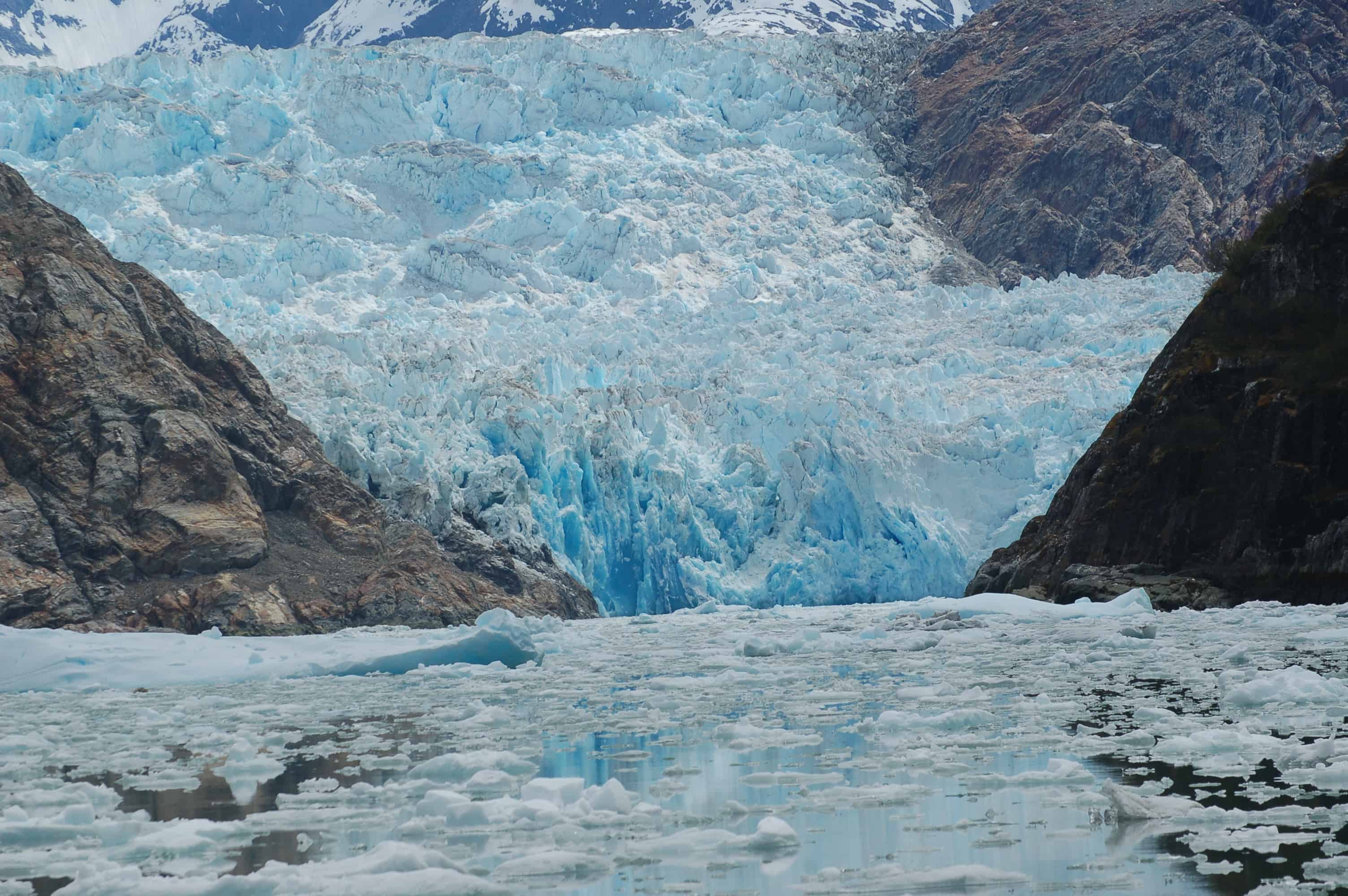 Sawyer Glacier, where the fjord opens up