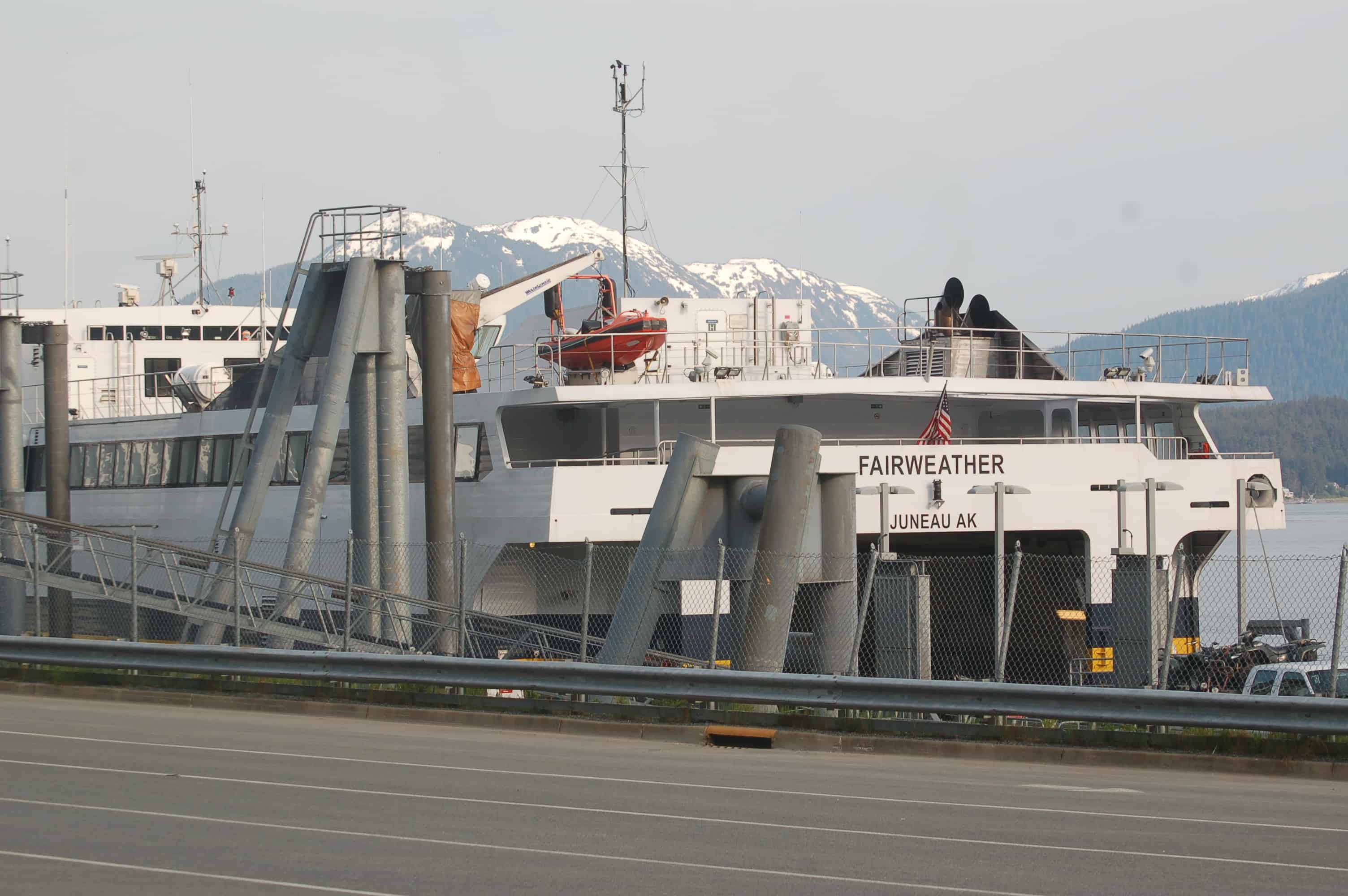 The fast ferry Fairweather leaving Sitka