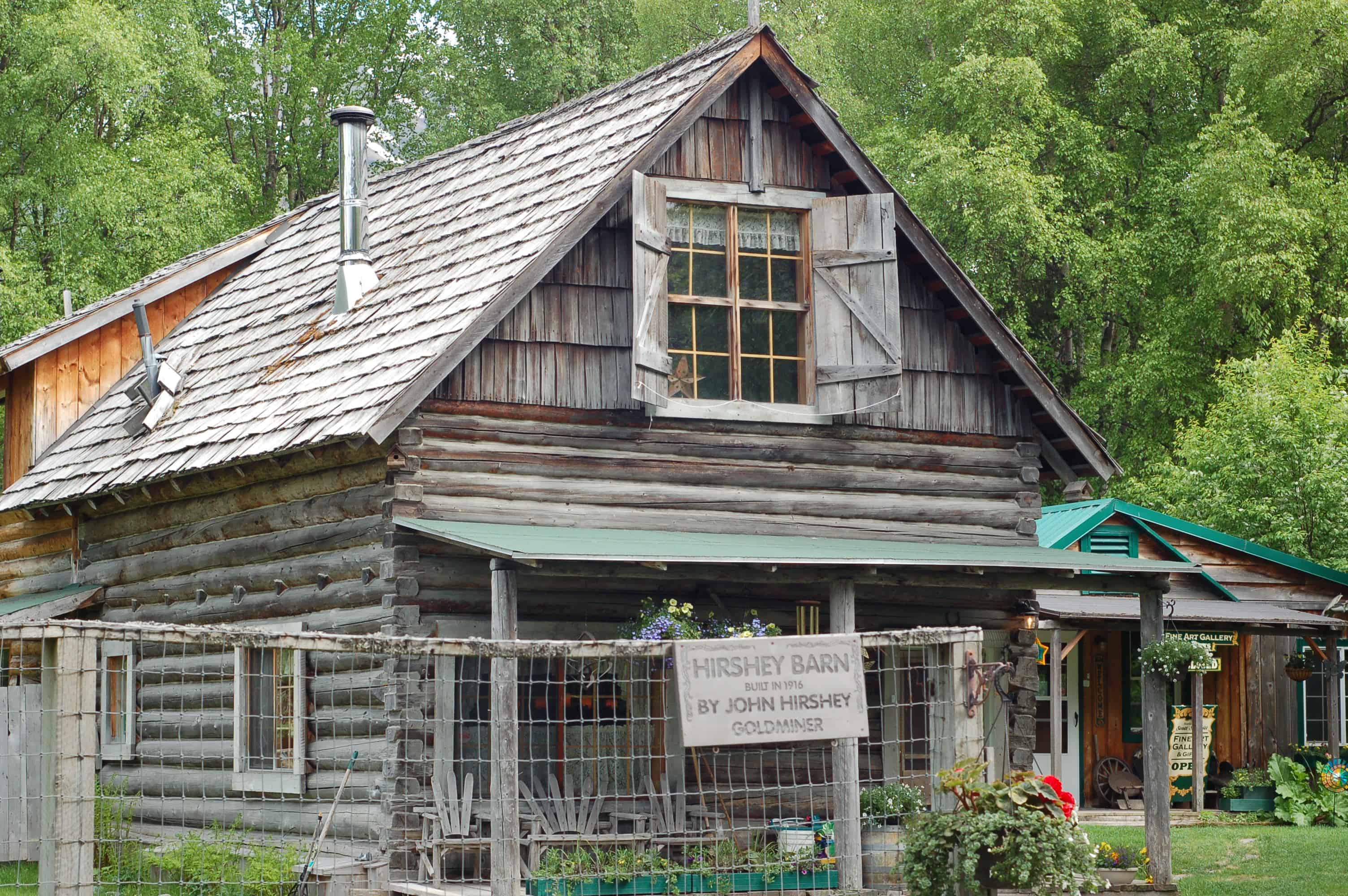 Original buildings in Hope, Alaska