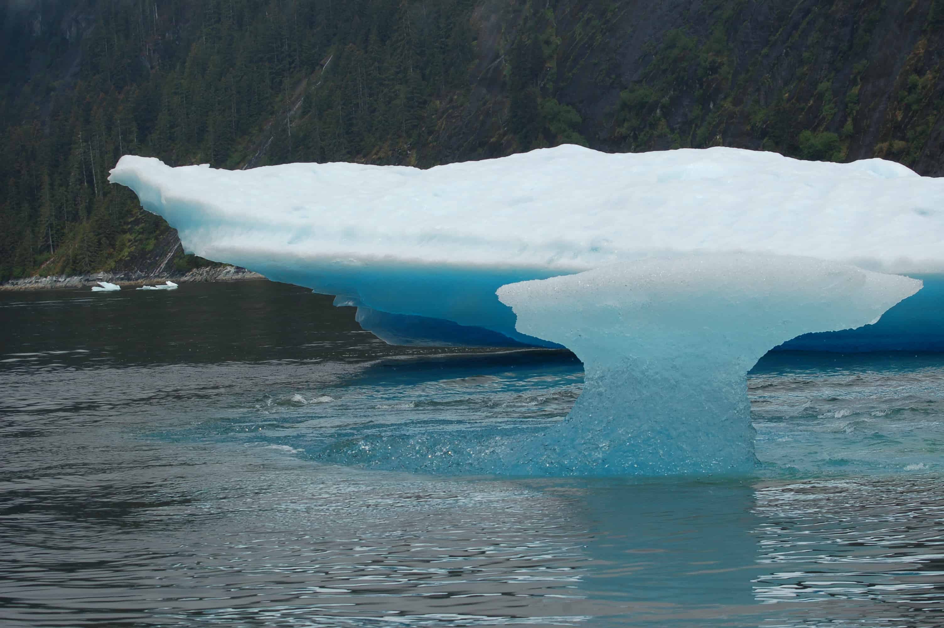 Another iceberg, glowing blue at the core