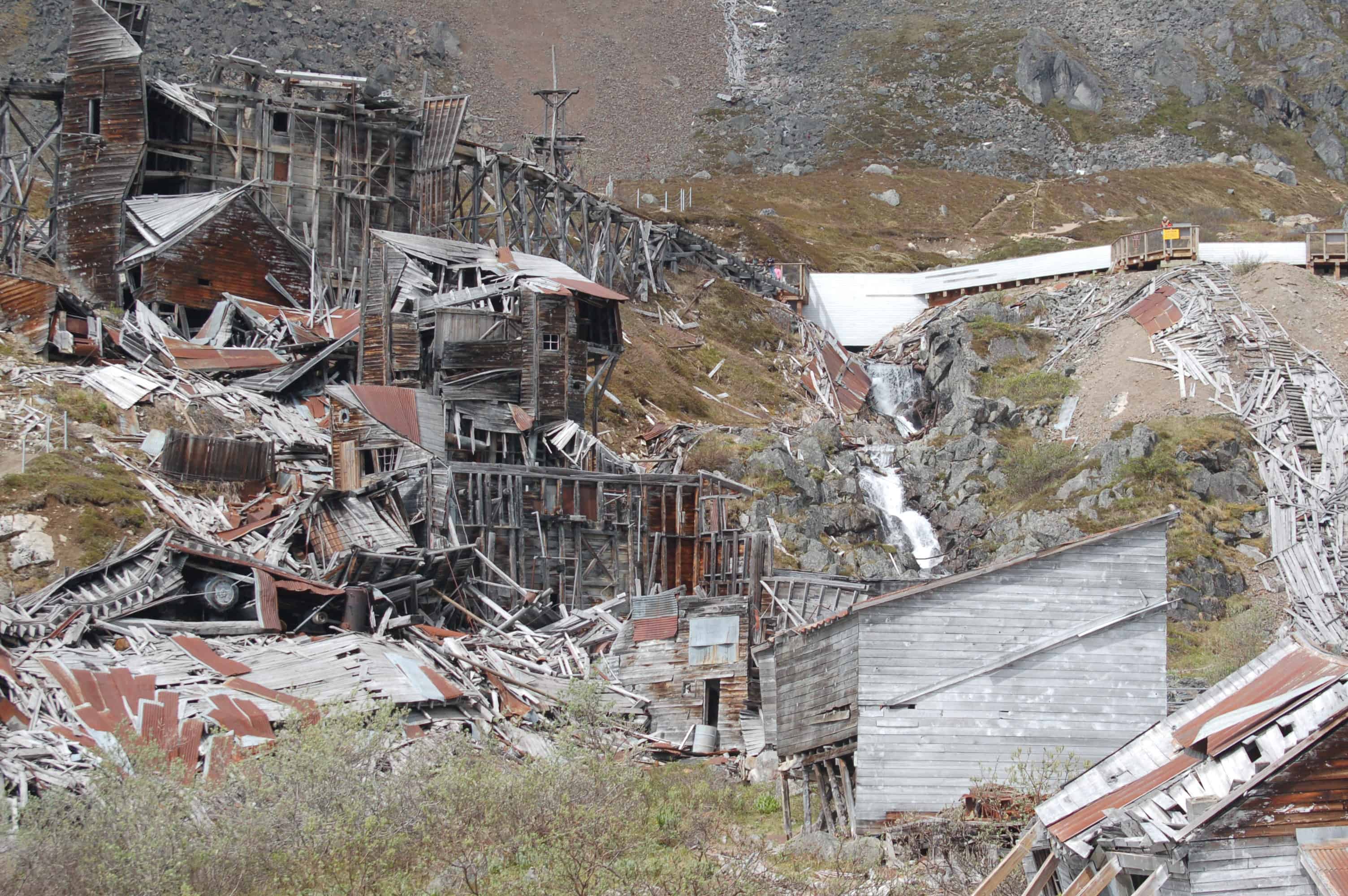 Remnants of the mine's operations