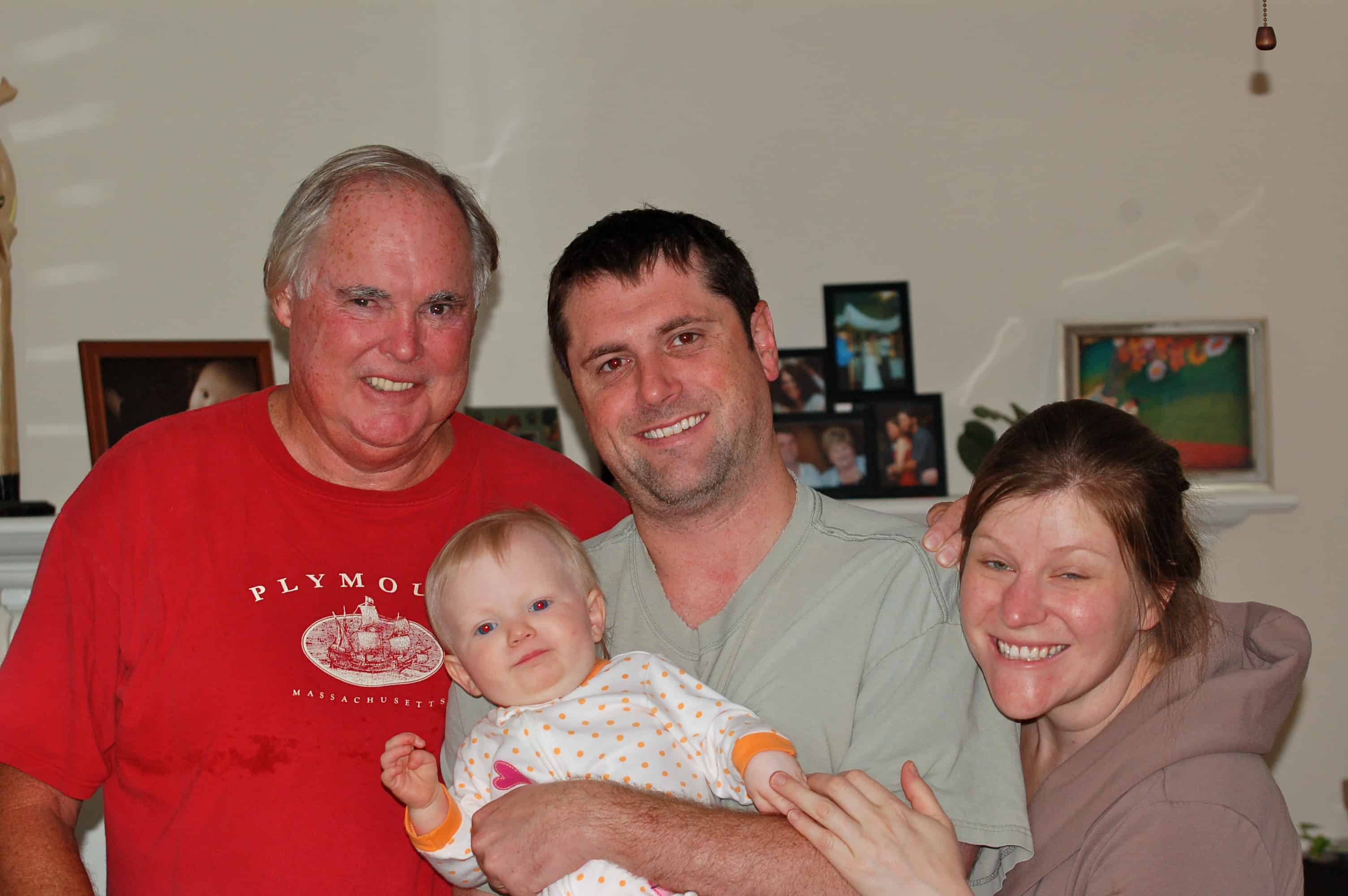 Grandpa, Izzy, Courtney, and Amanda