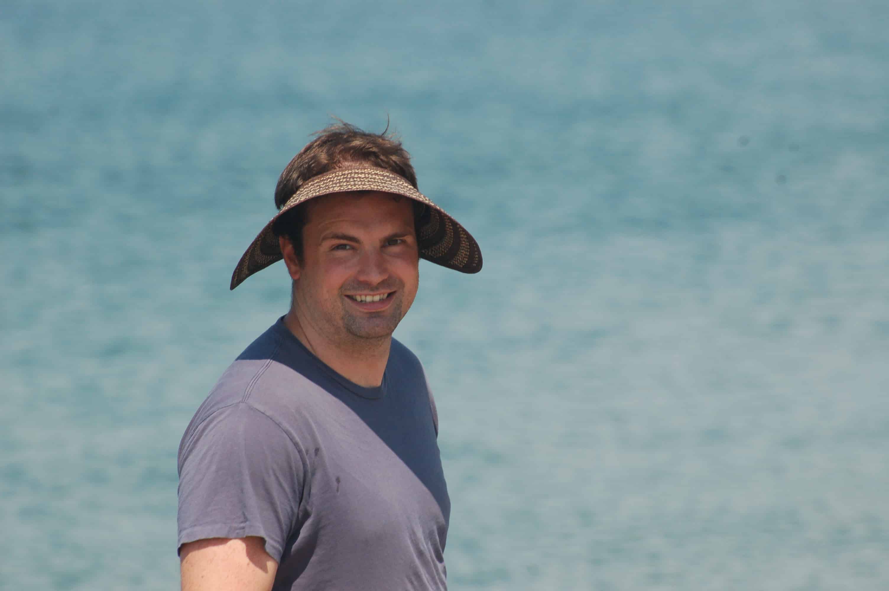 James in Mary's hat