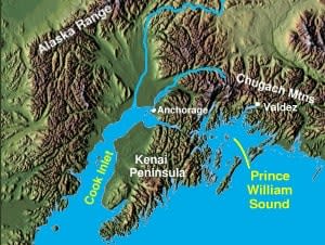 Map of Prince William Sound