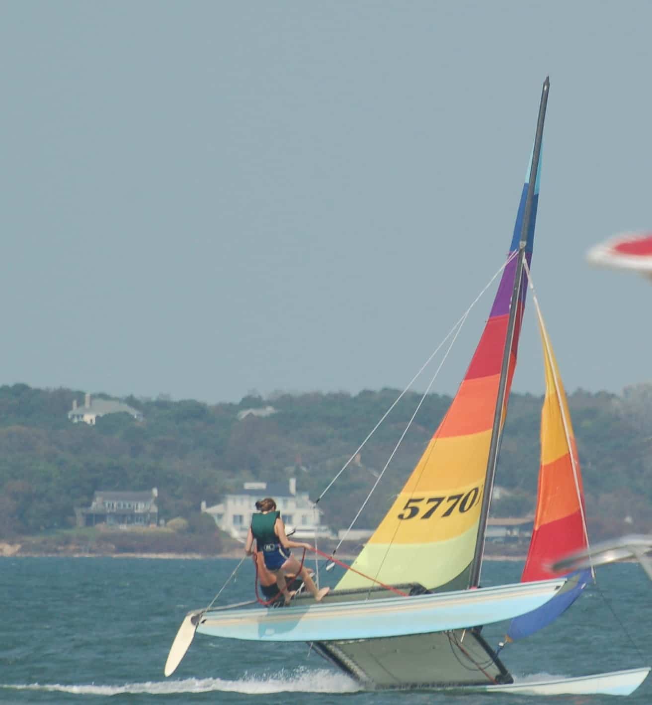 Mary sailing with Parker