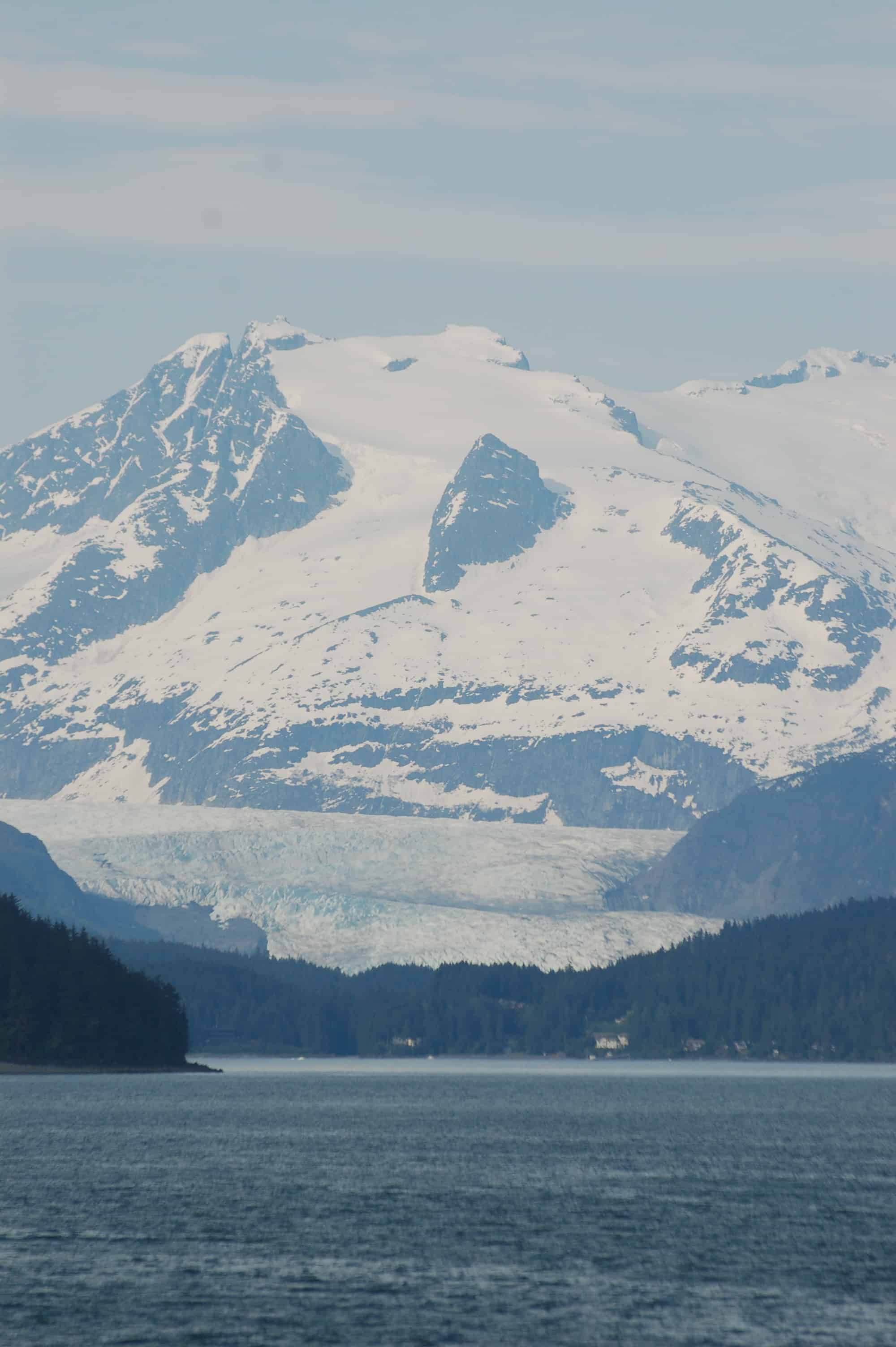 Mendenhall Glacier from the ferry leaving Juneau
