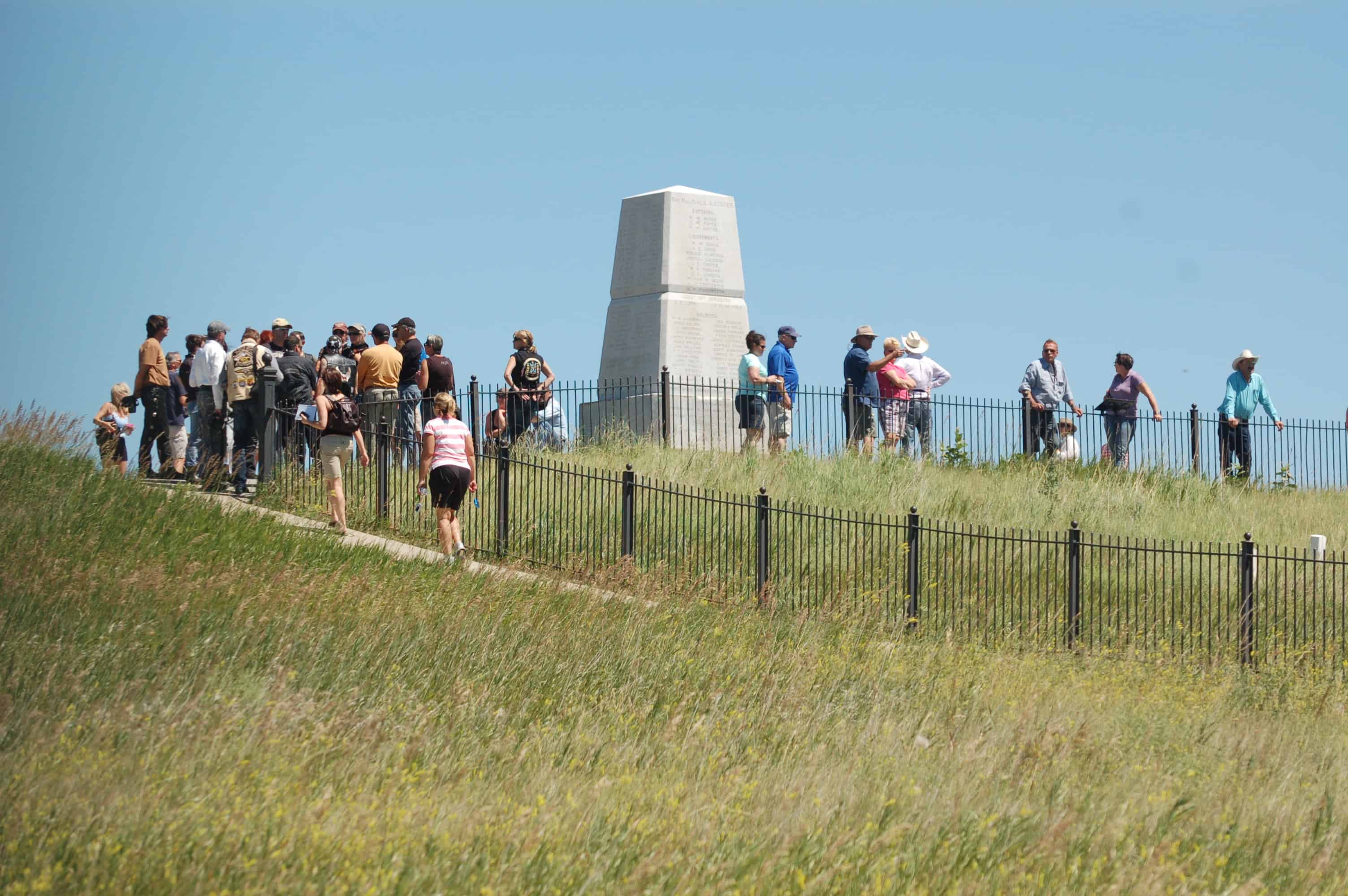 The monument where the Battle of the Little Bighorn happened