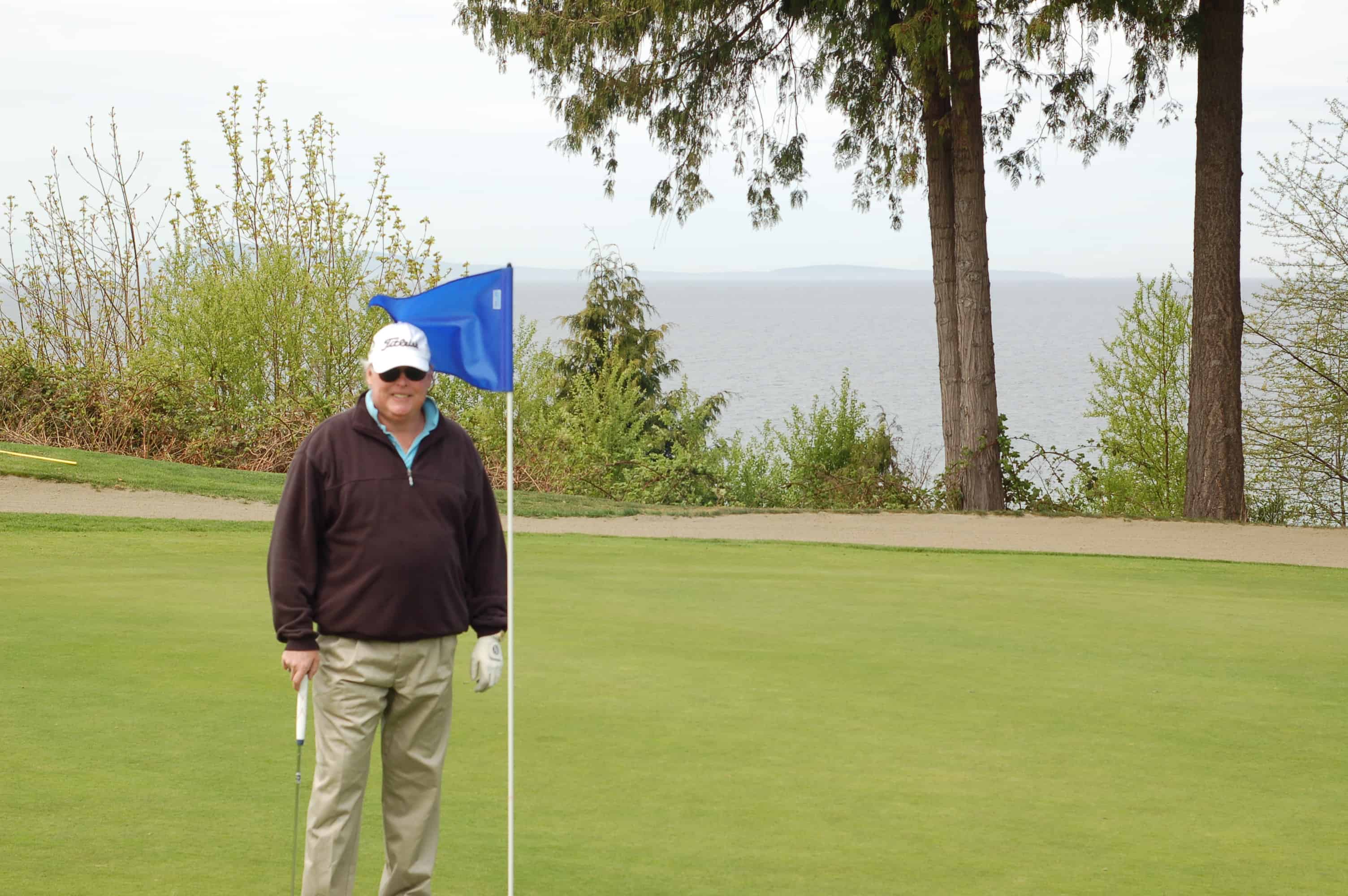 Playing the town course at Qualicum Beach