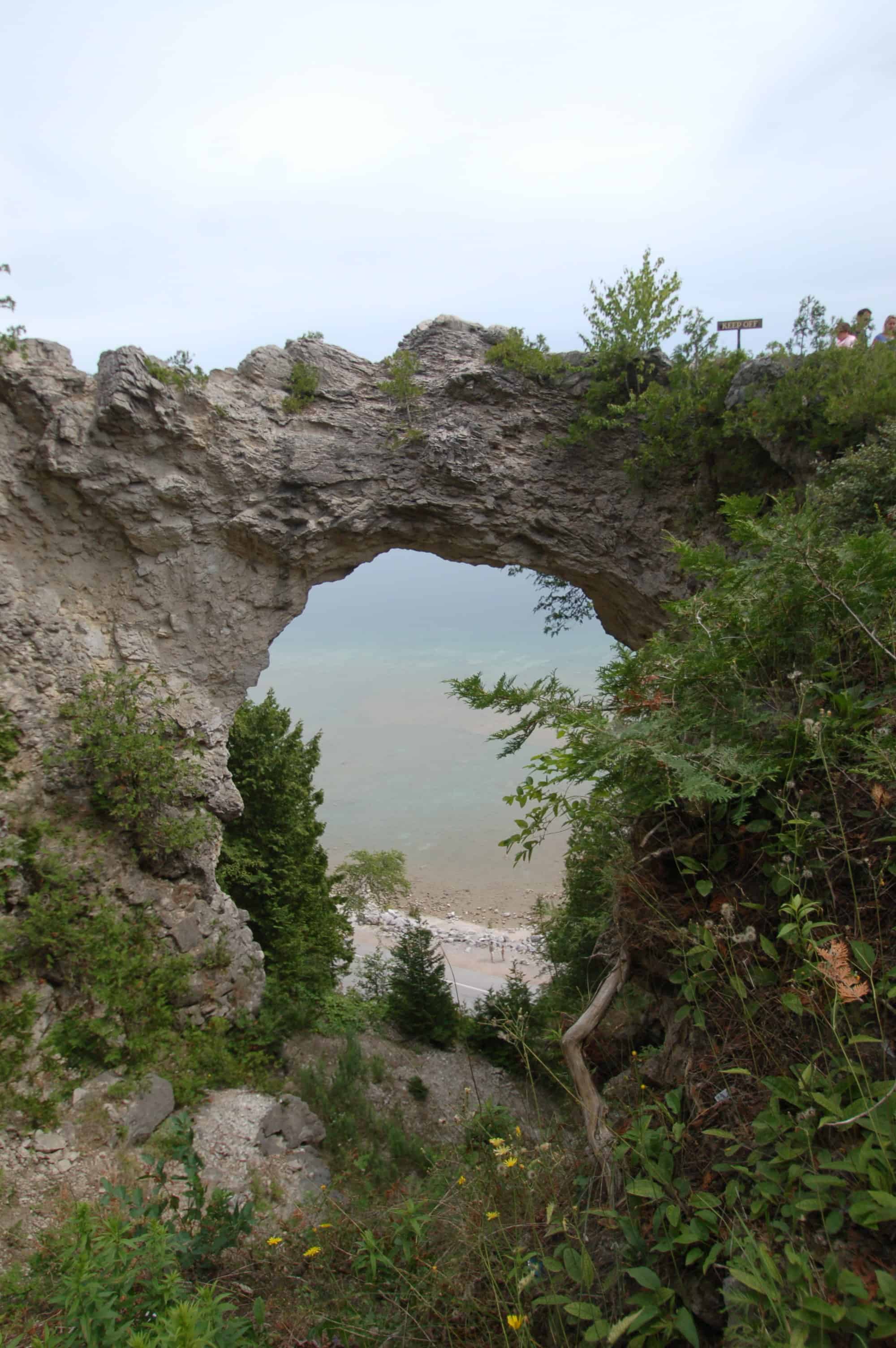 Arch Rock, 150 feet above Lake Huron