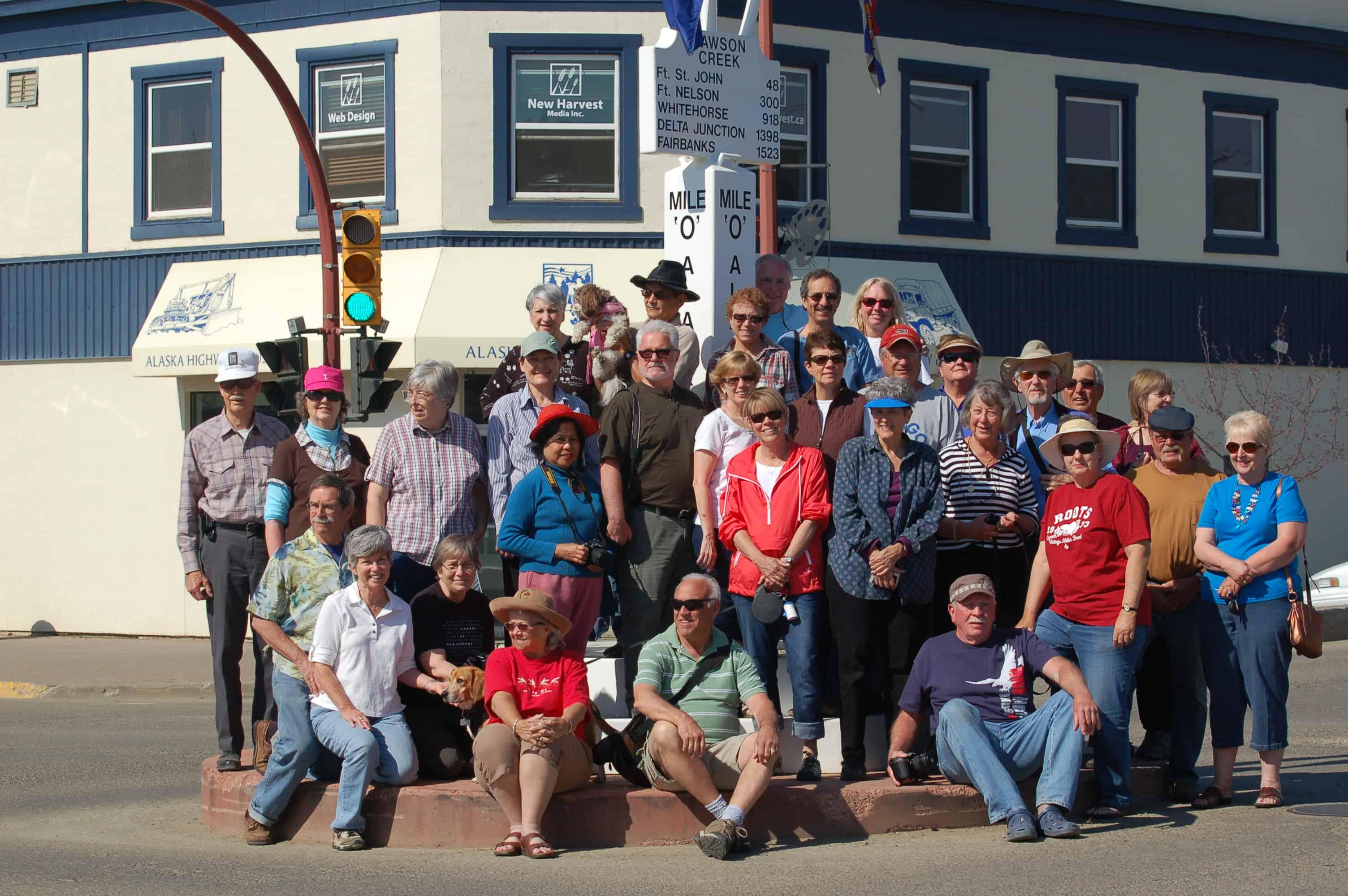 Roadtreks gathered at Mile 0