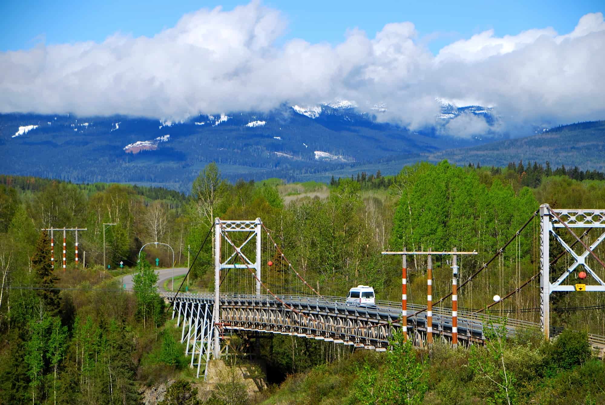 Our RT over the Bulkley River Canyon Bridge, BC