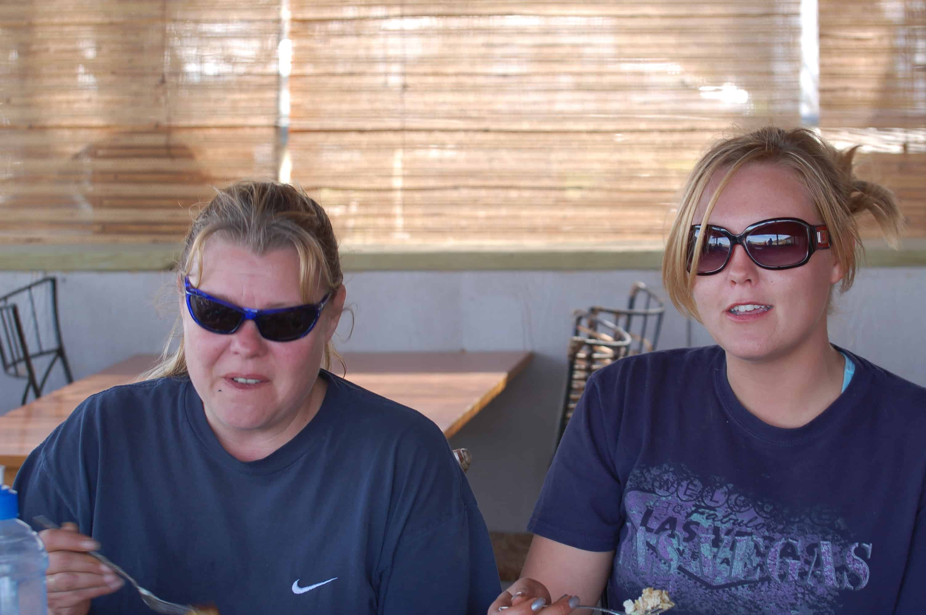 Two of the ladies playing in Ladies' Golf Night