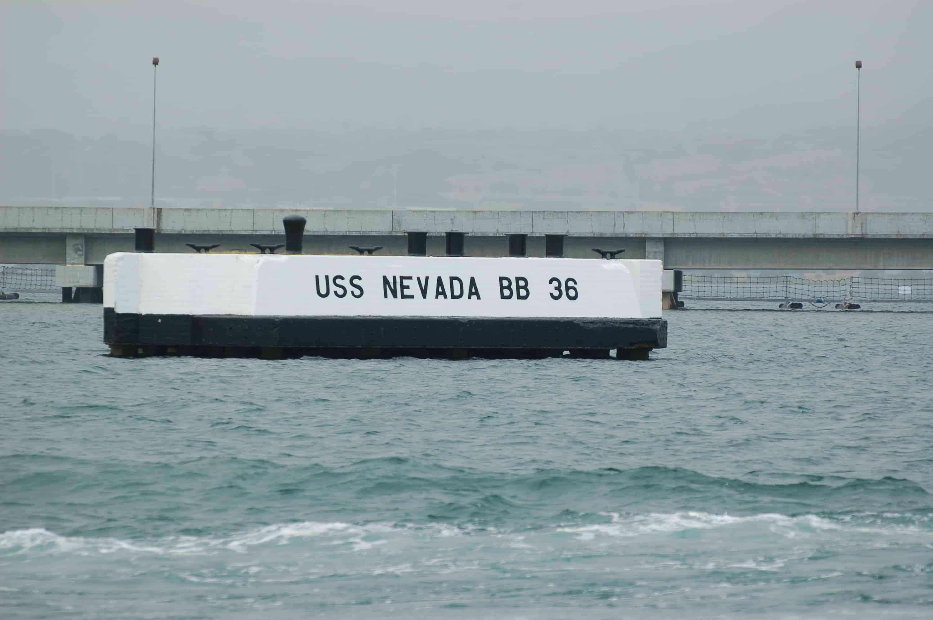 USS Nevada at her mooring