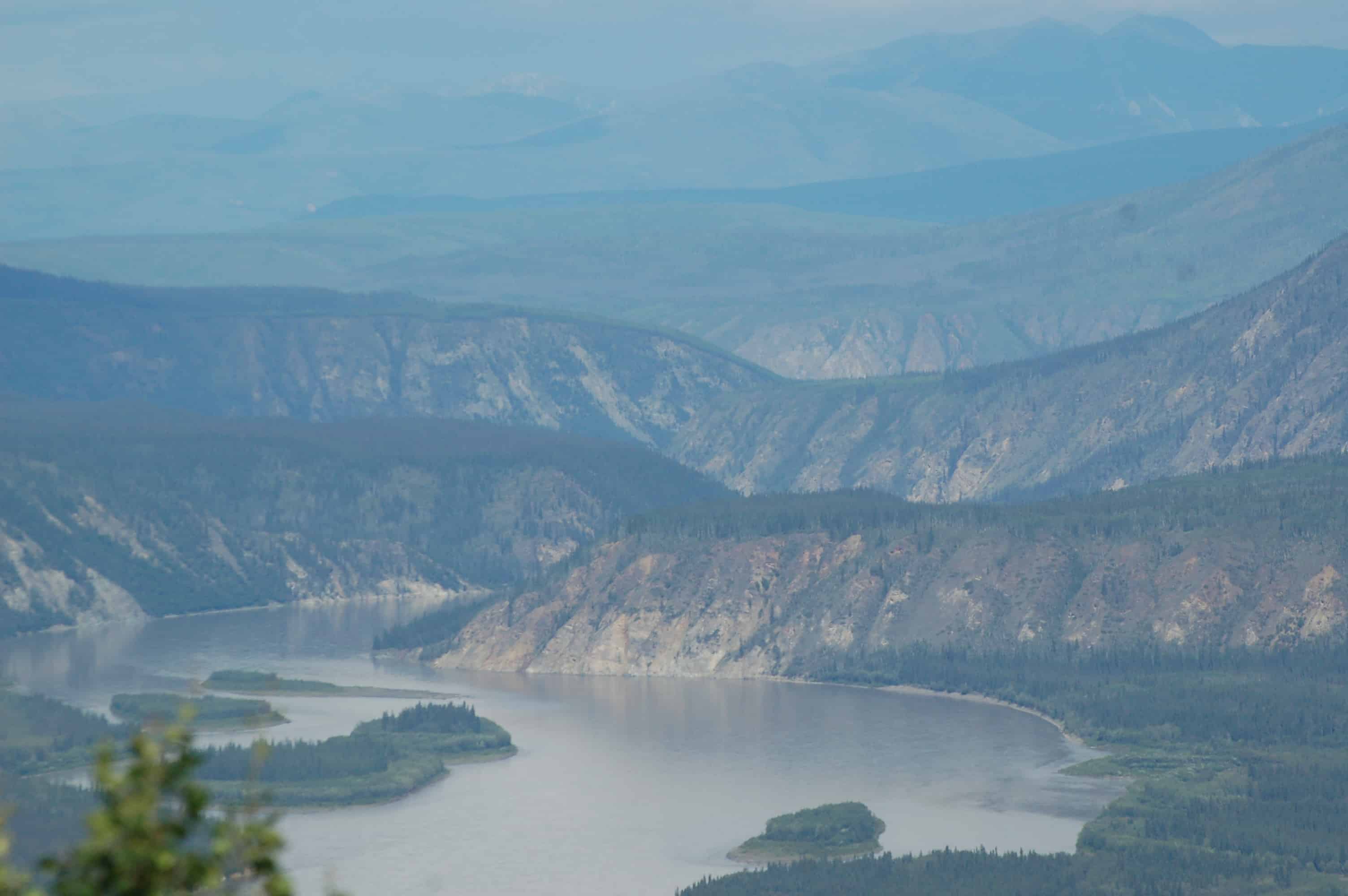 The view over Dawson City from the Midnight Dome