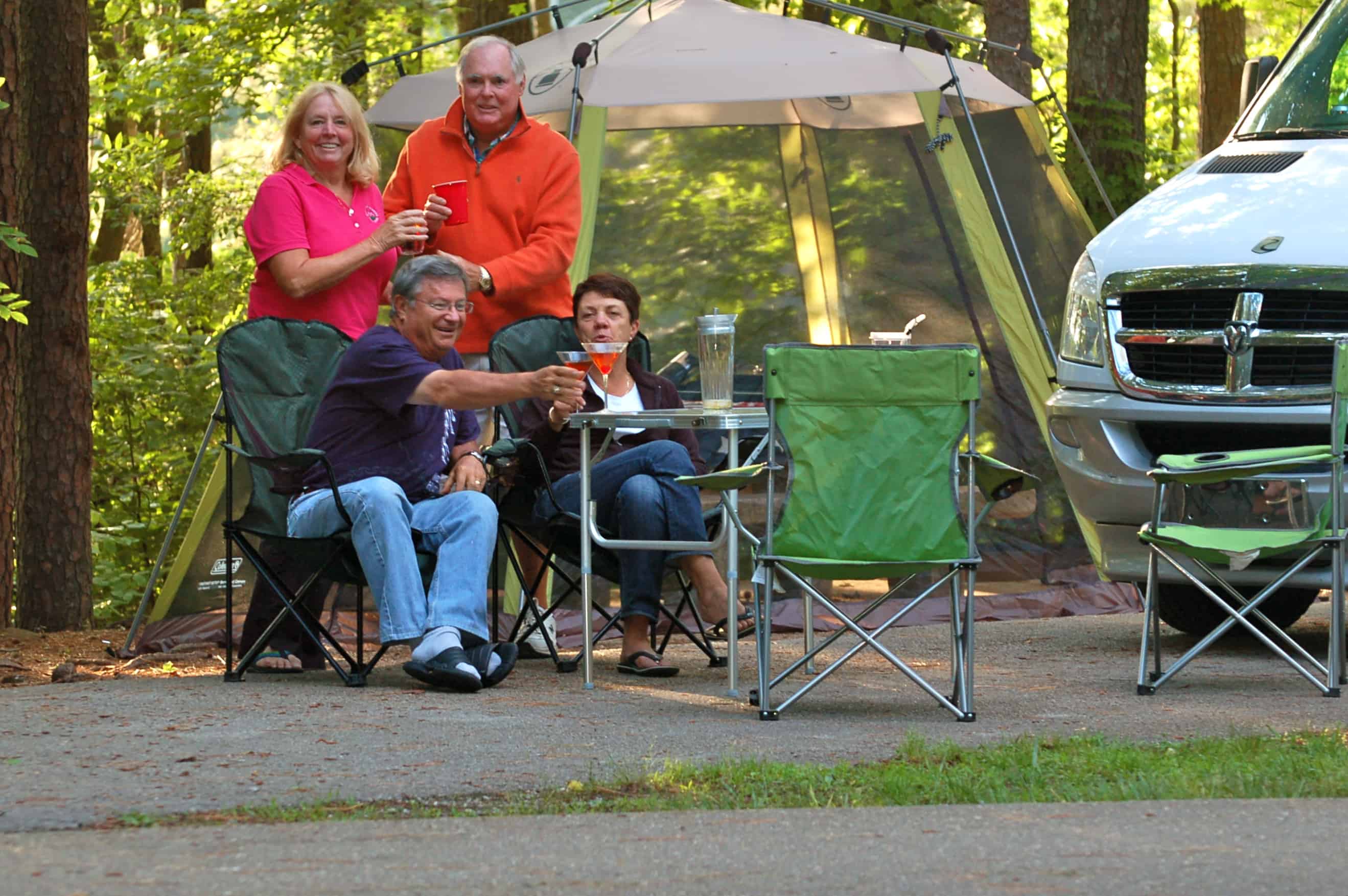 Cocktail hour at the campsite