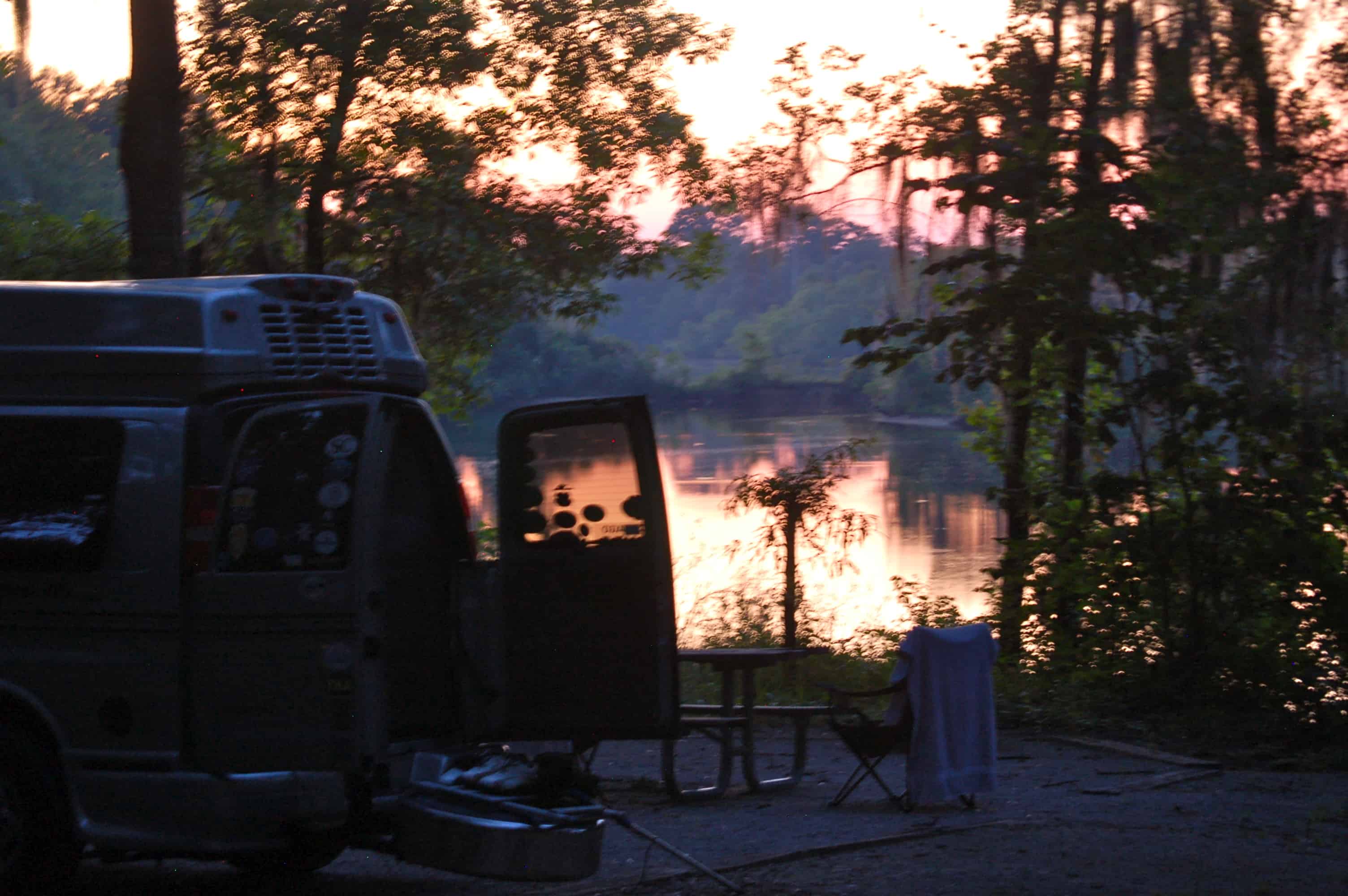 Sunset at the Gunter Hill campground
