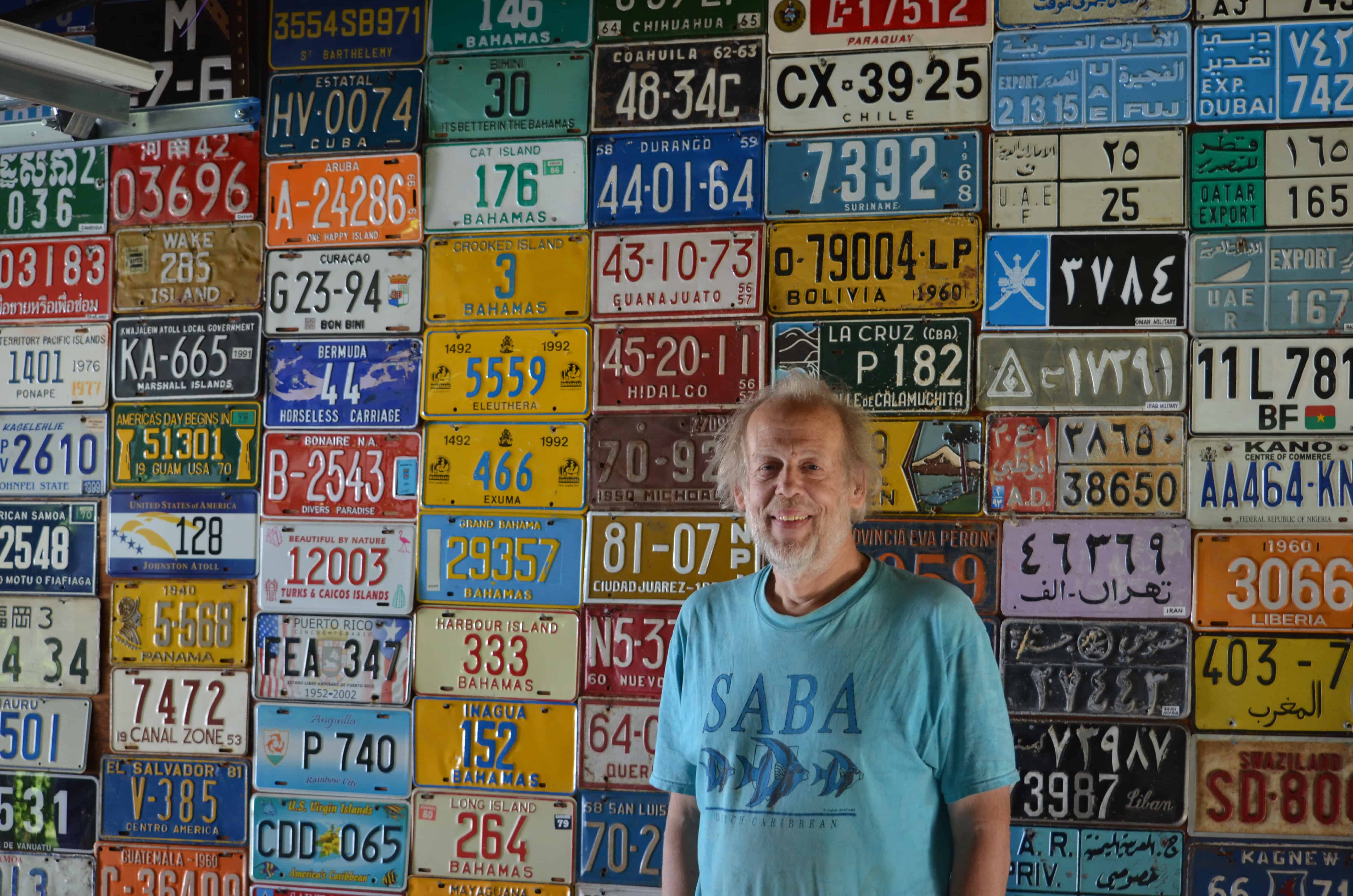 Some of Bob's license plate collection