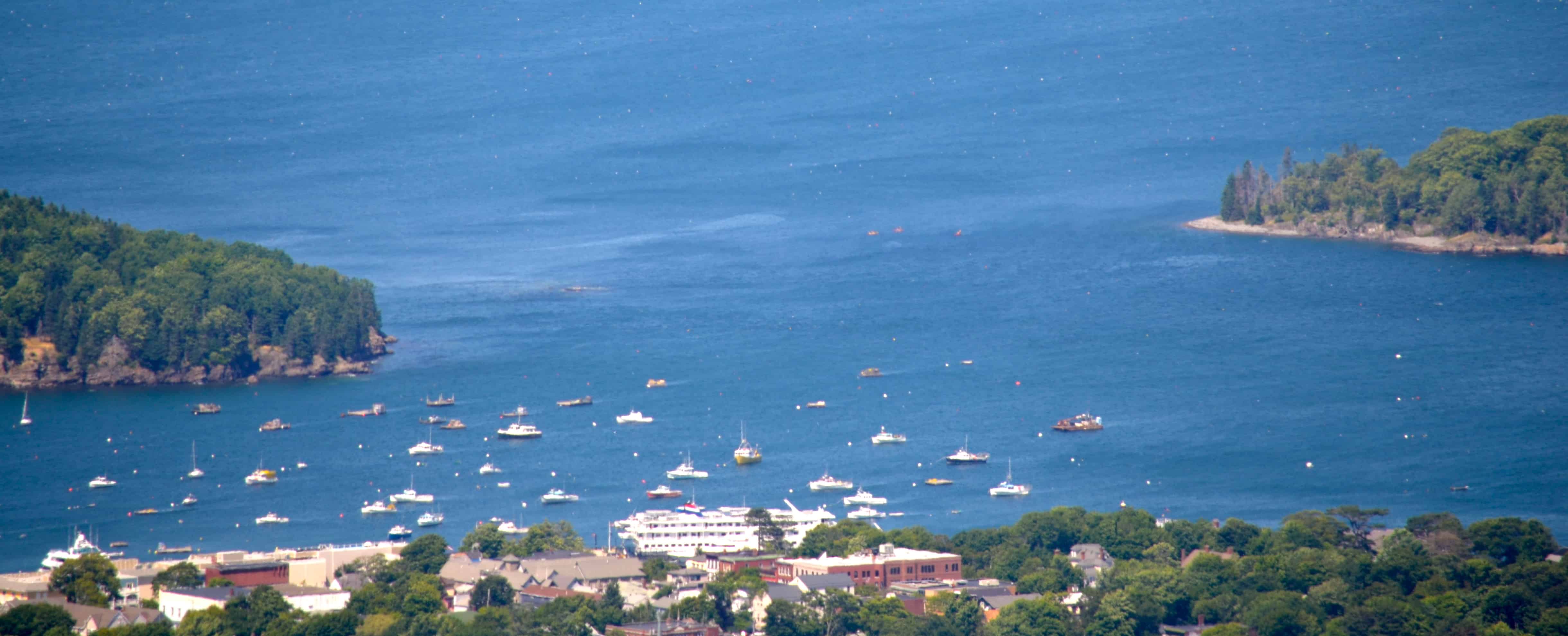 View of Bar Harbor from Cadillac Mountain