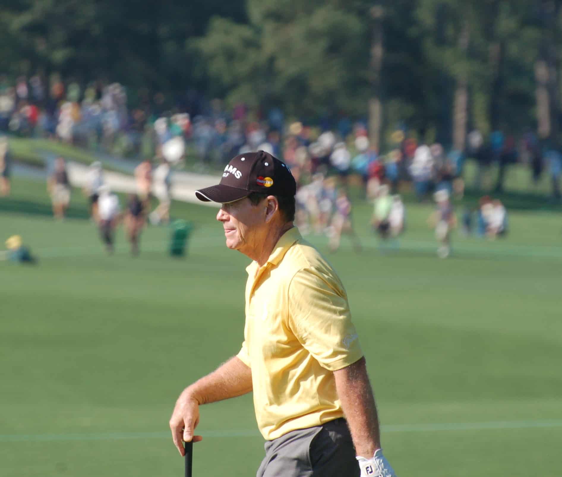 Tom Watson hitting into the 9th