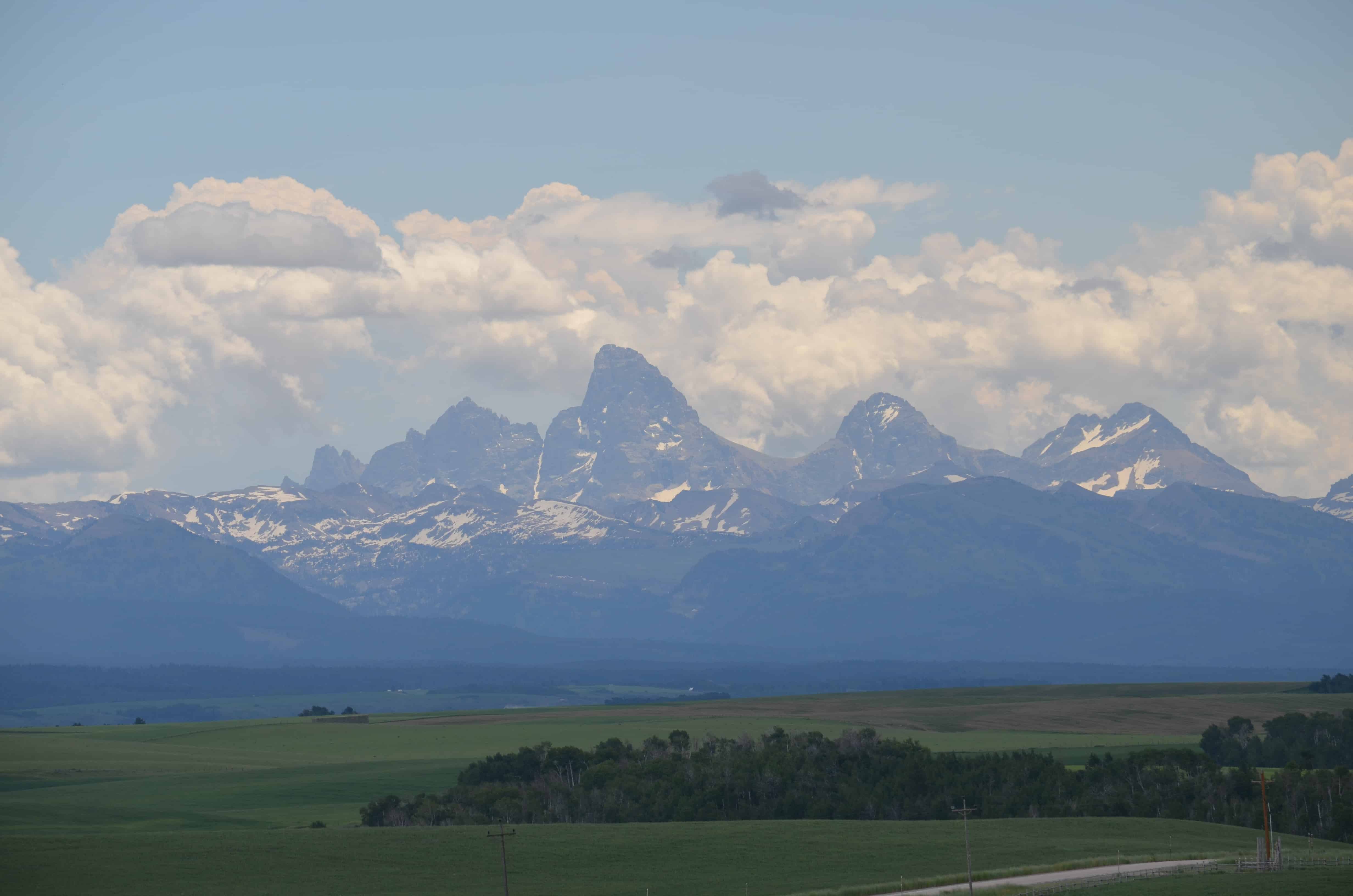 On the road through the Tetons