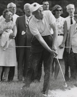 A benefit golf tournament at Merion