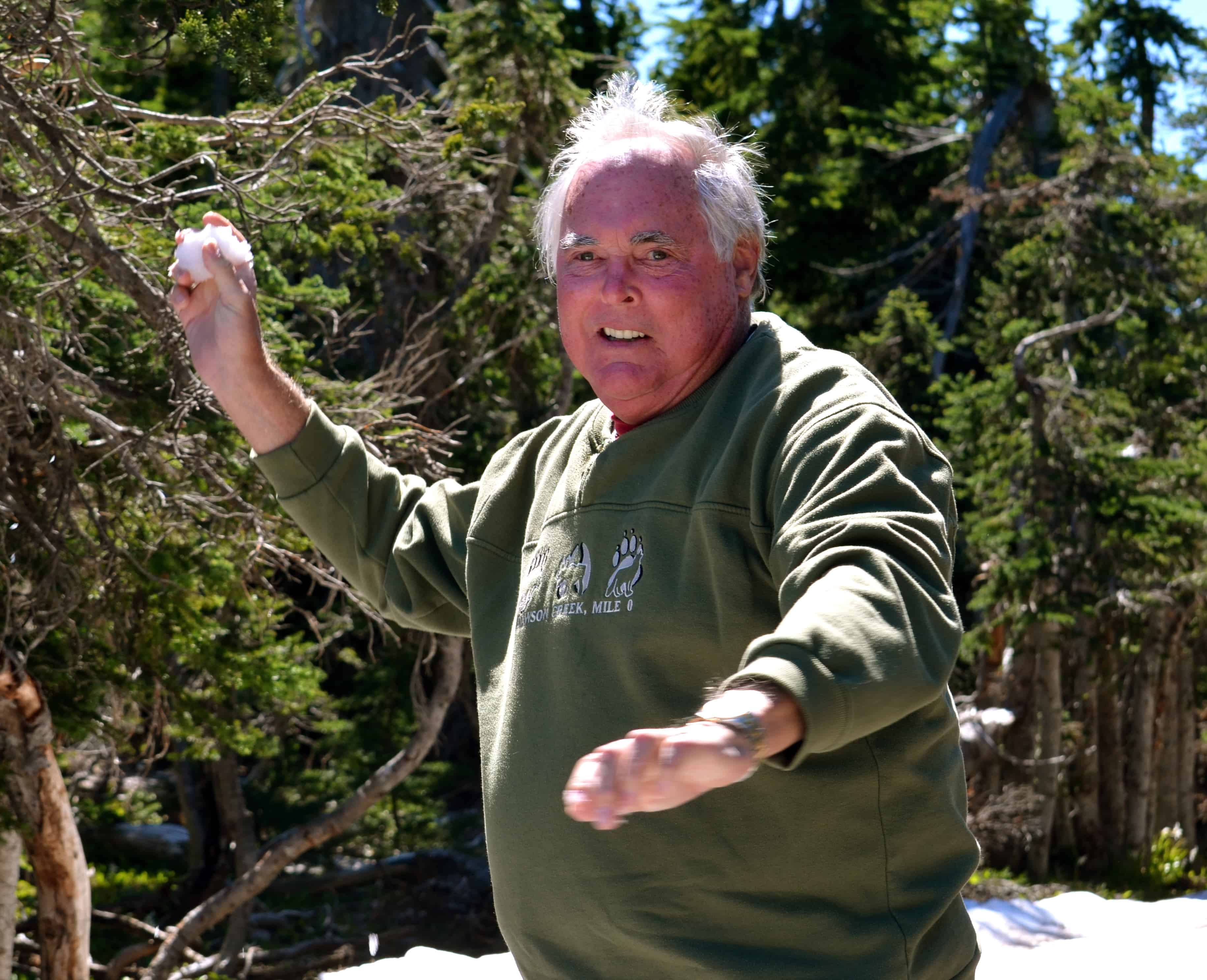 John in the July snow