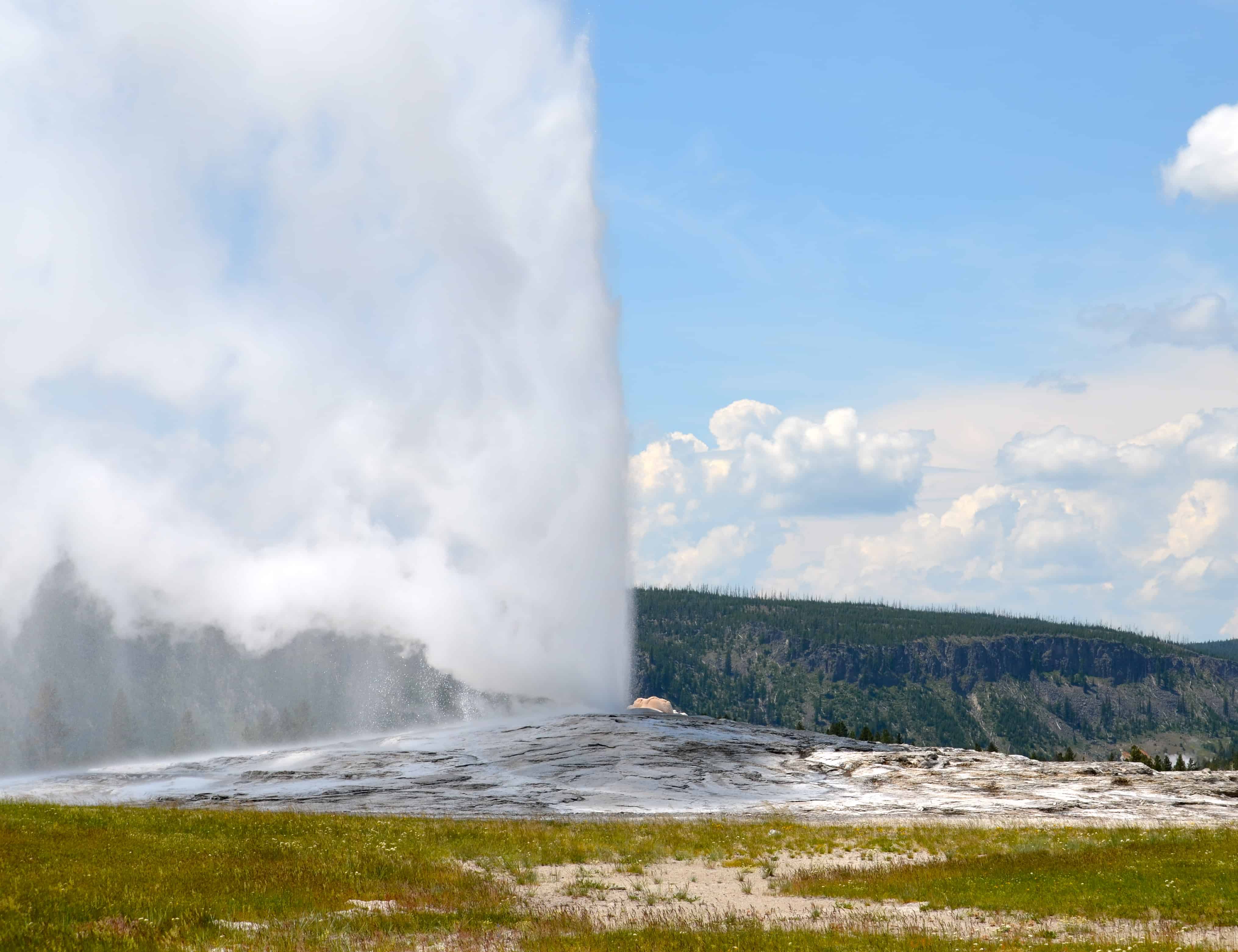 Old Faithful erupting