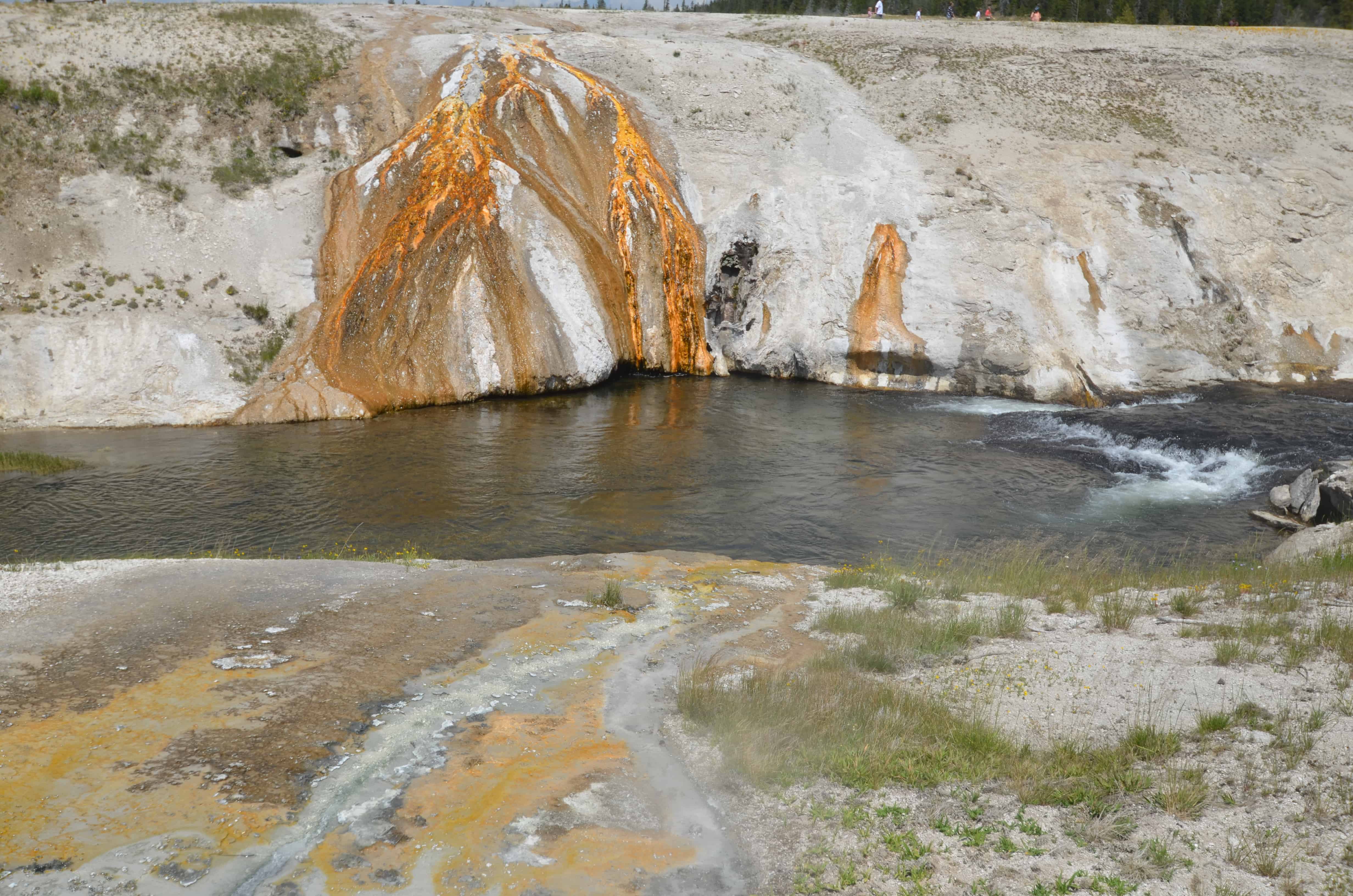 The colors of the rock around the hot pools