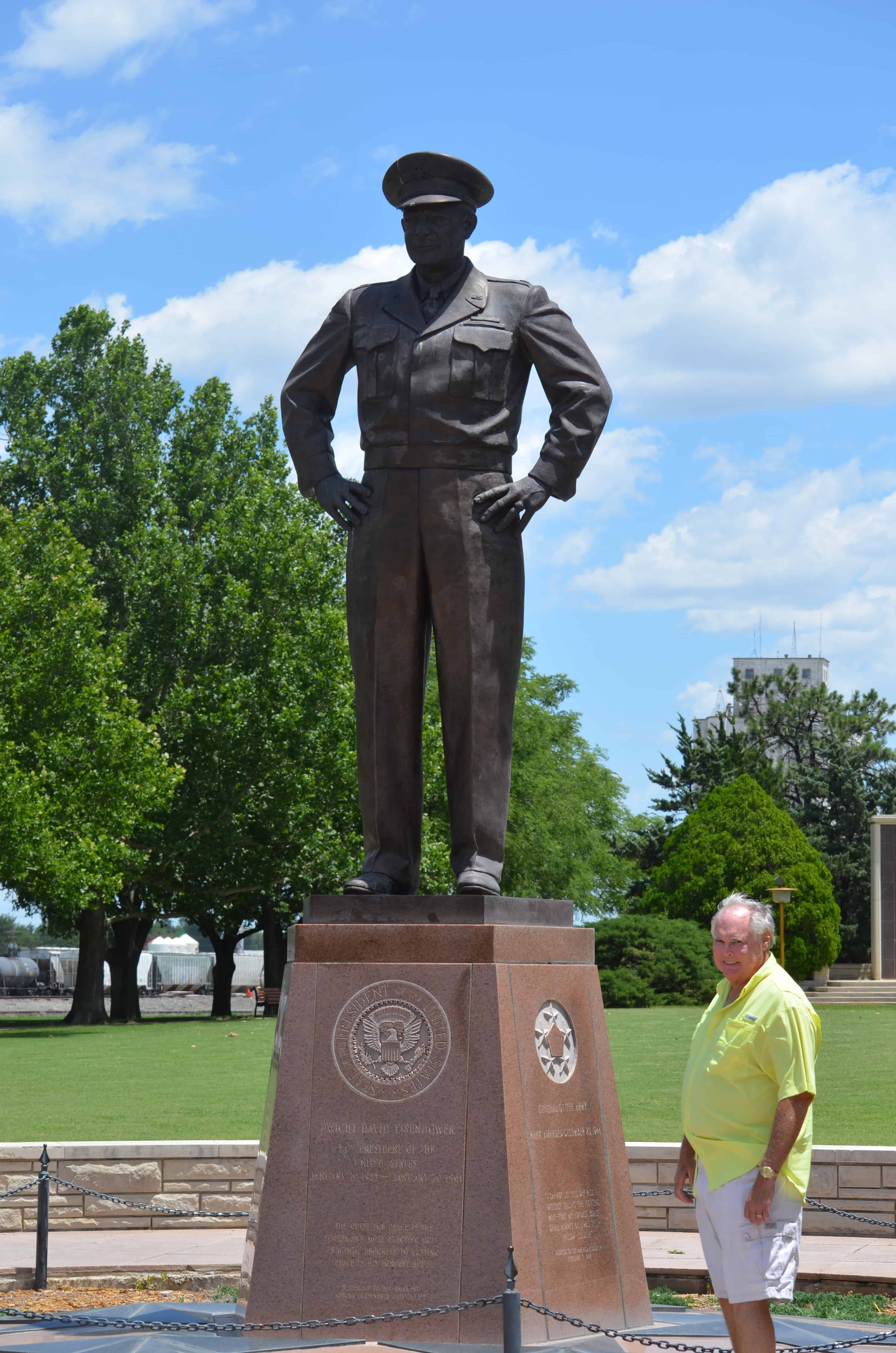 A statue at the library