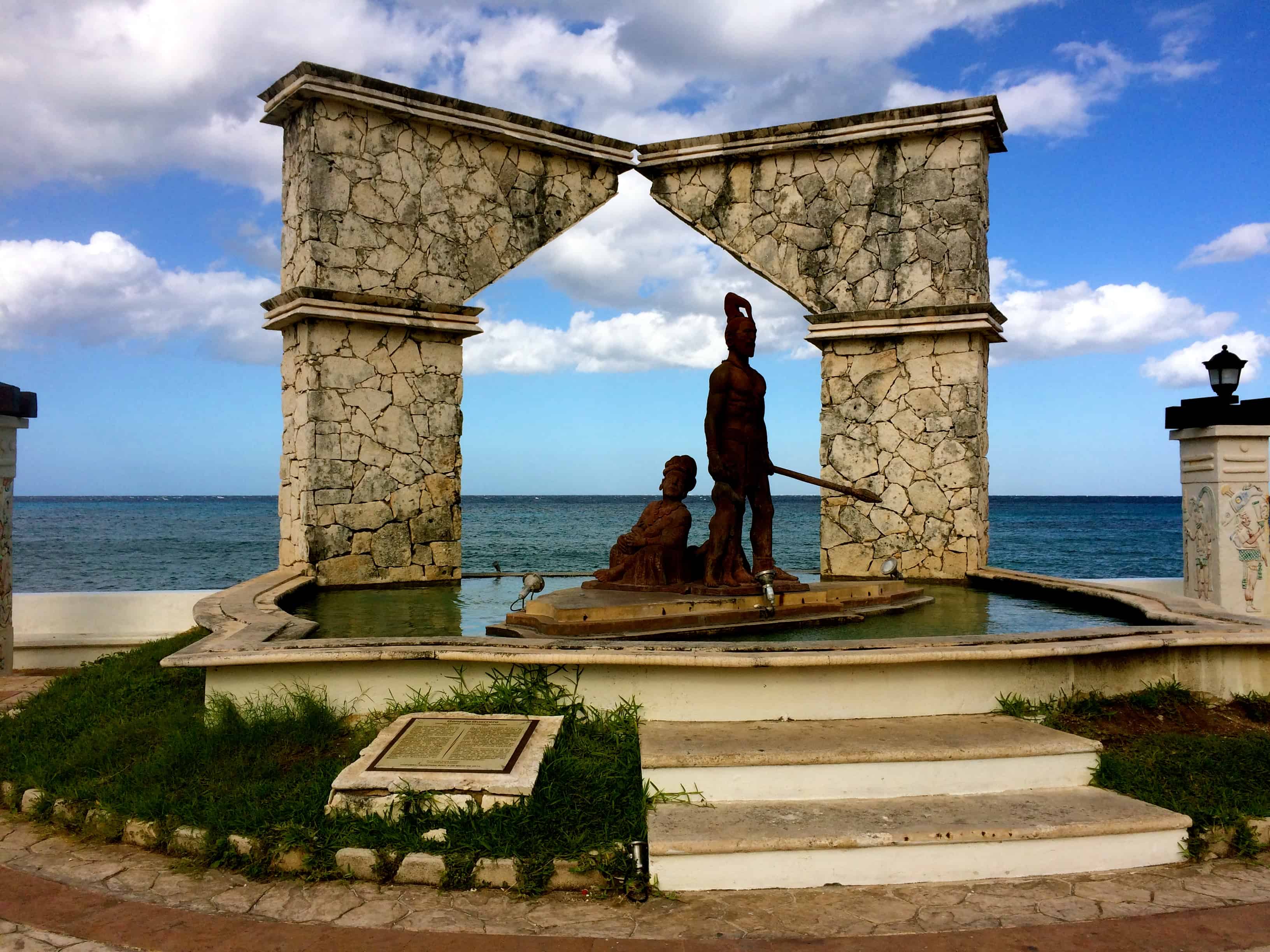 The Mestizo Monument, with Gonzalo Guerrero, his Mayan wife, and their three children
