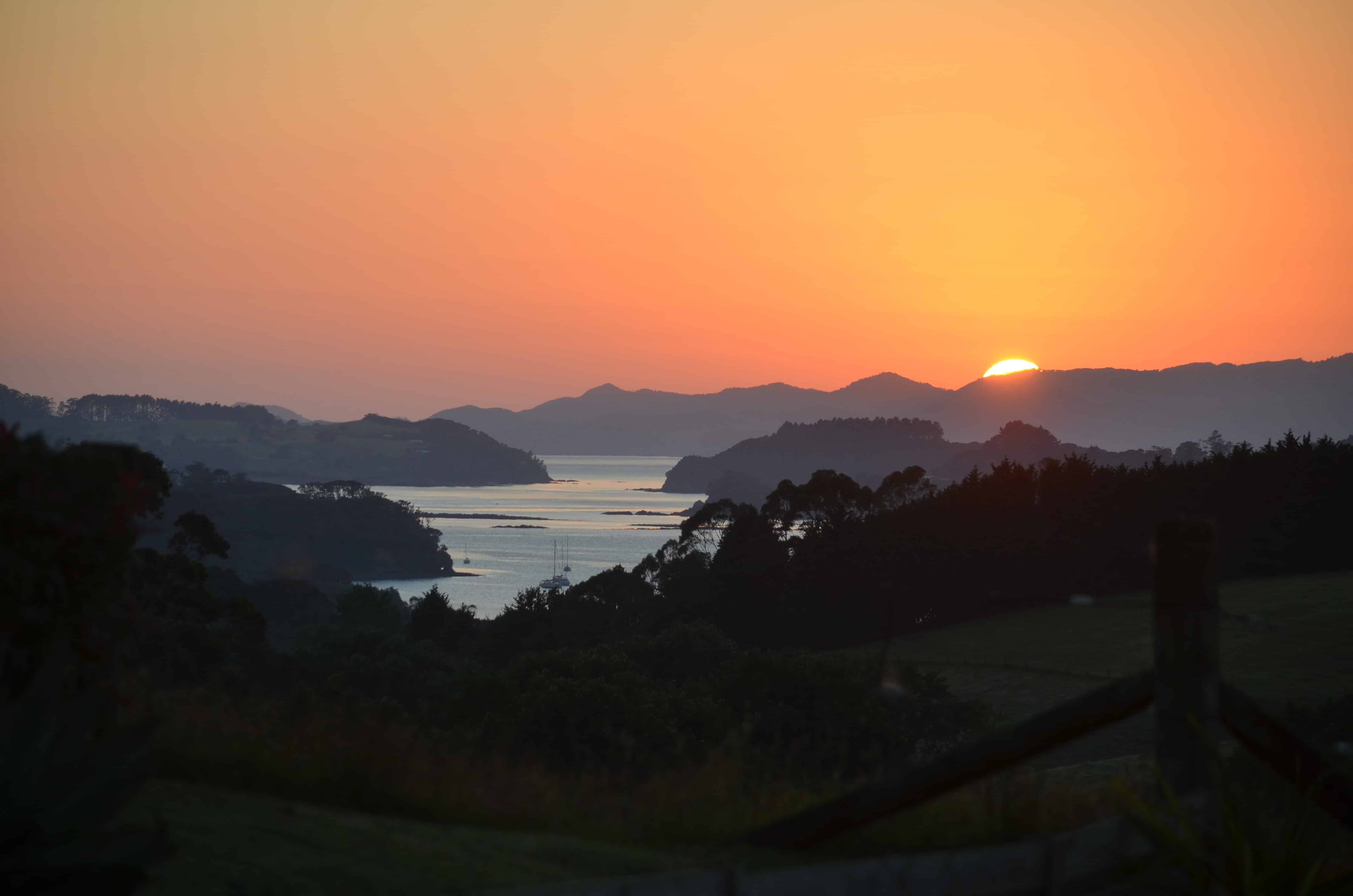 Sunrise from our room at Swallow Ridge