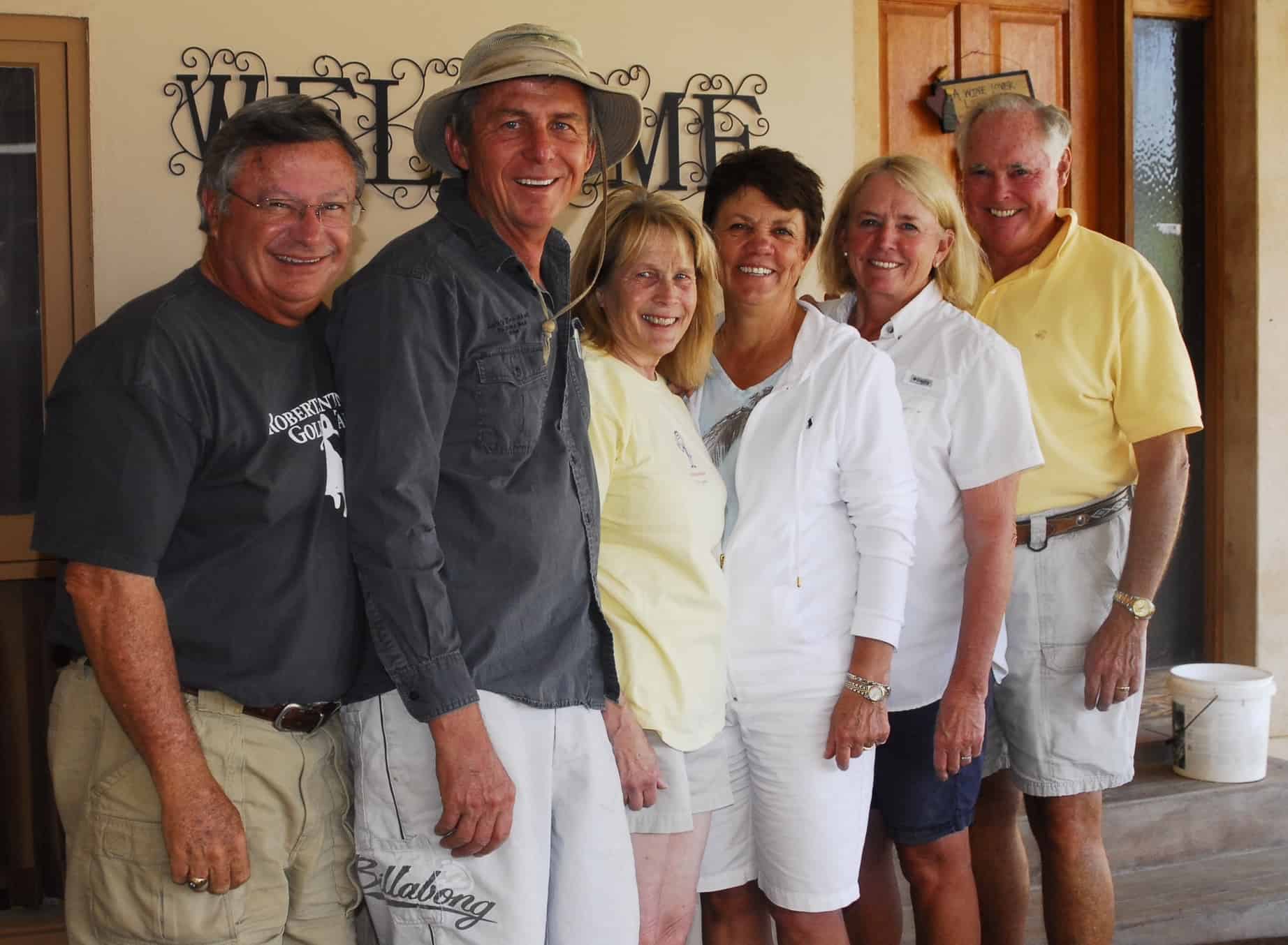 Pam, Jim, and the four of us at the four o'clock
