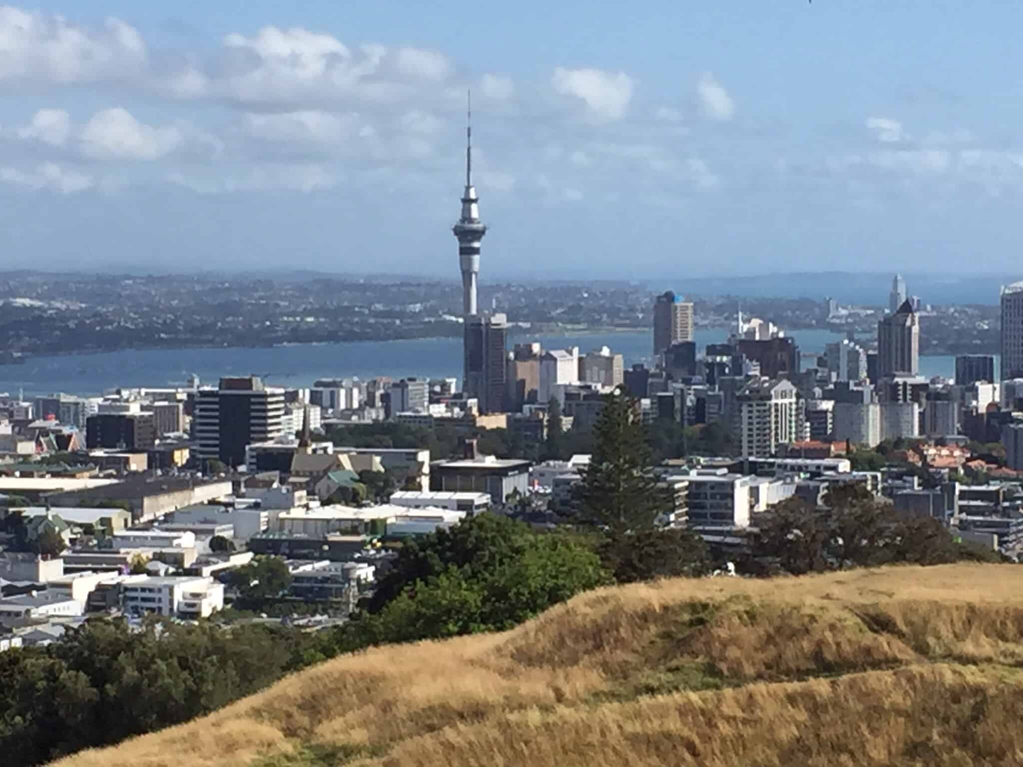 From Mount Eden, looking out over Auckland