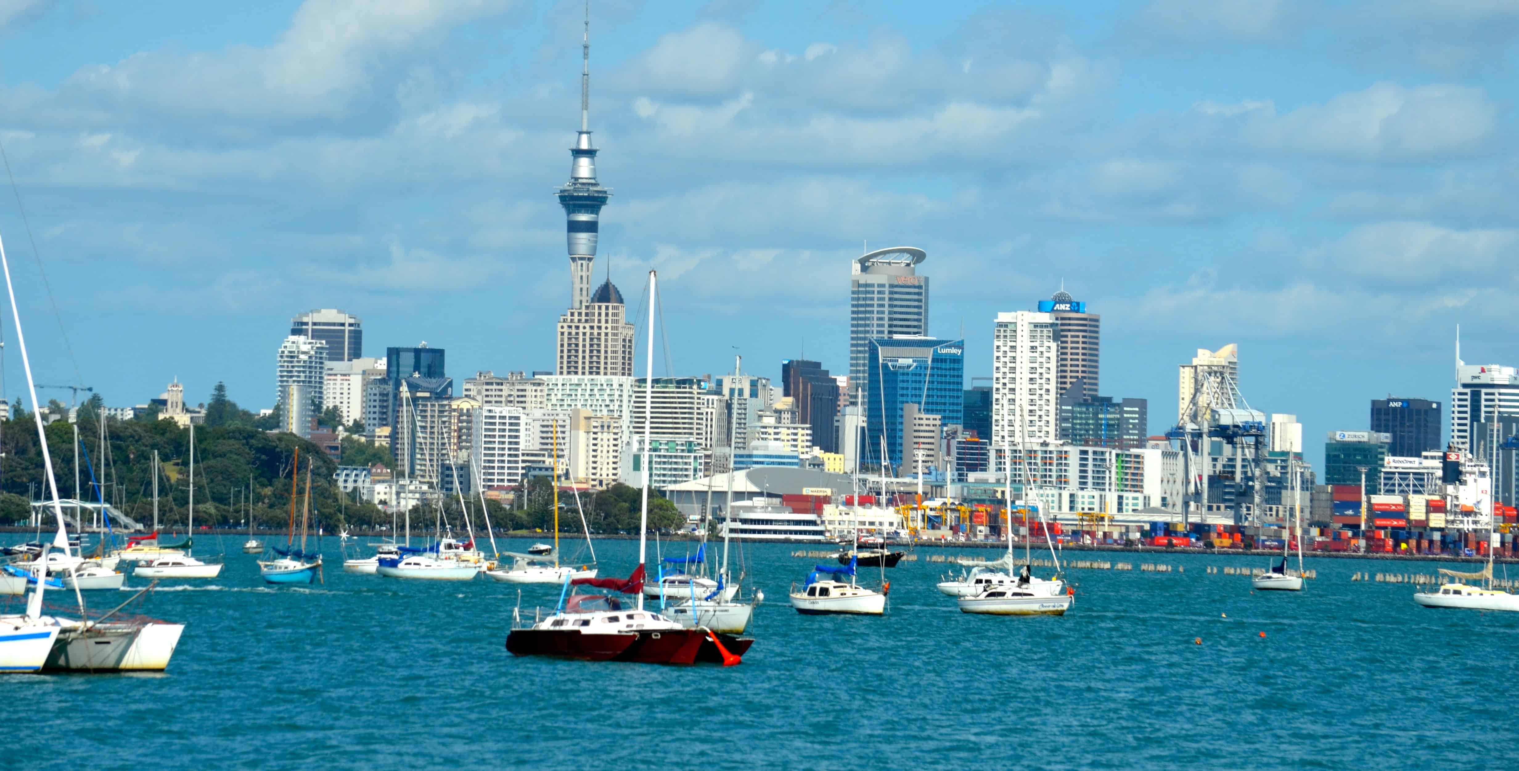 Auckland's waterfront from the harbor