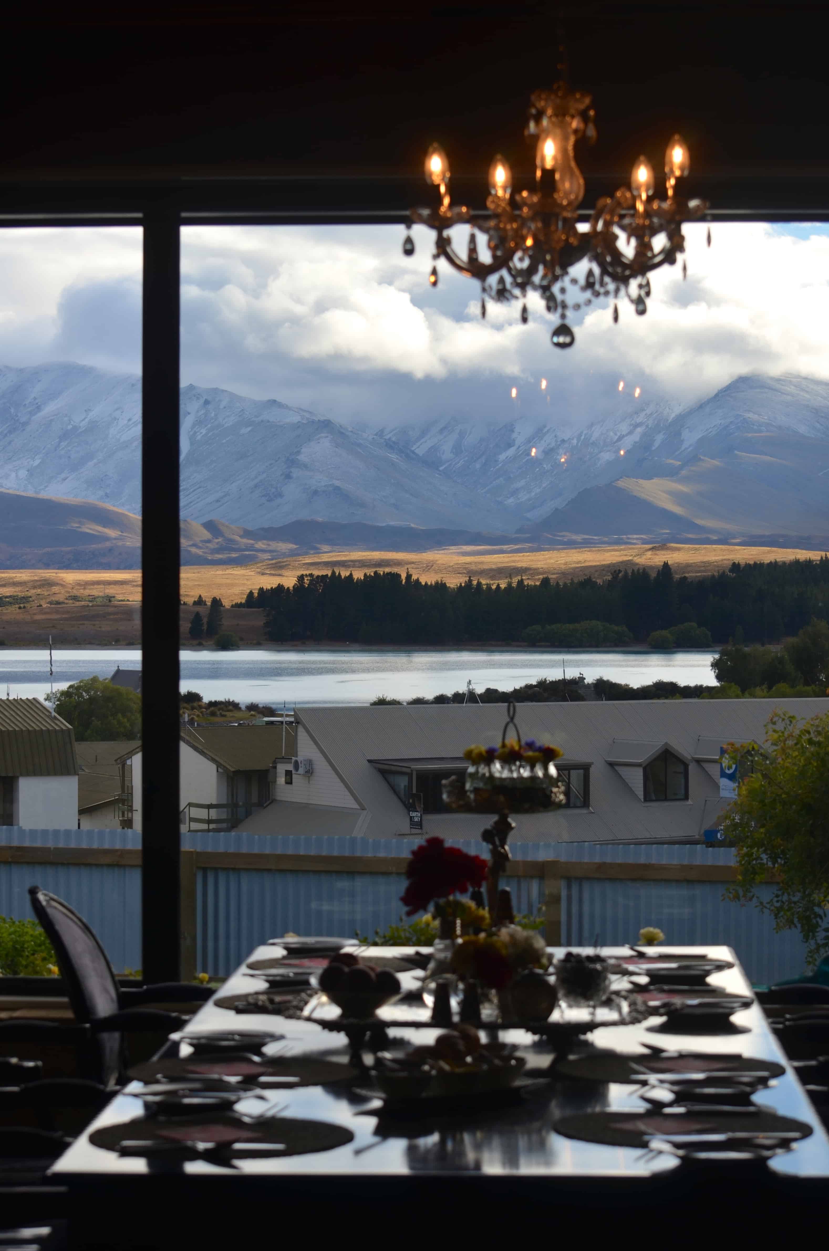 The spectacular view from the breakfast table
