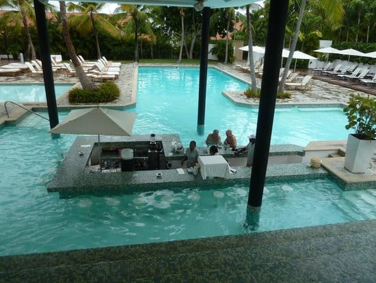 The pool bar at the end of a round
