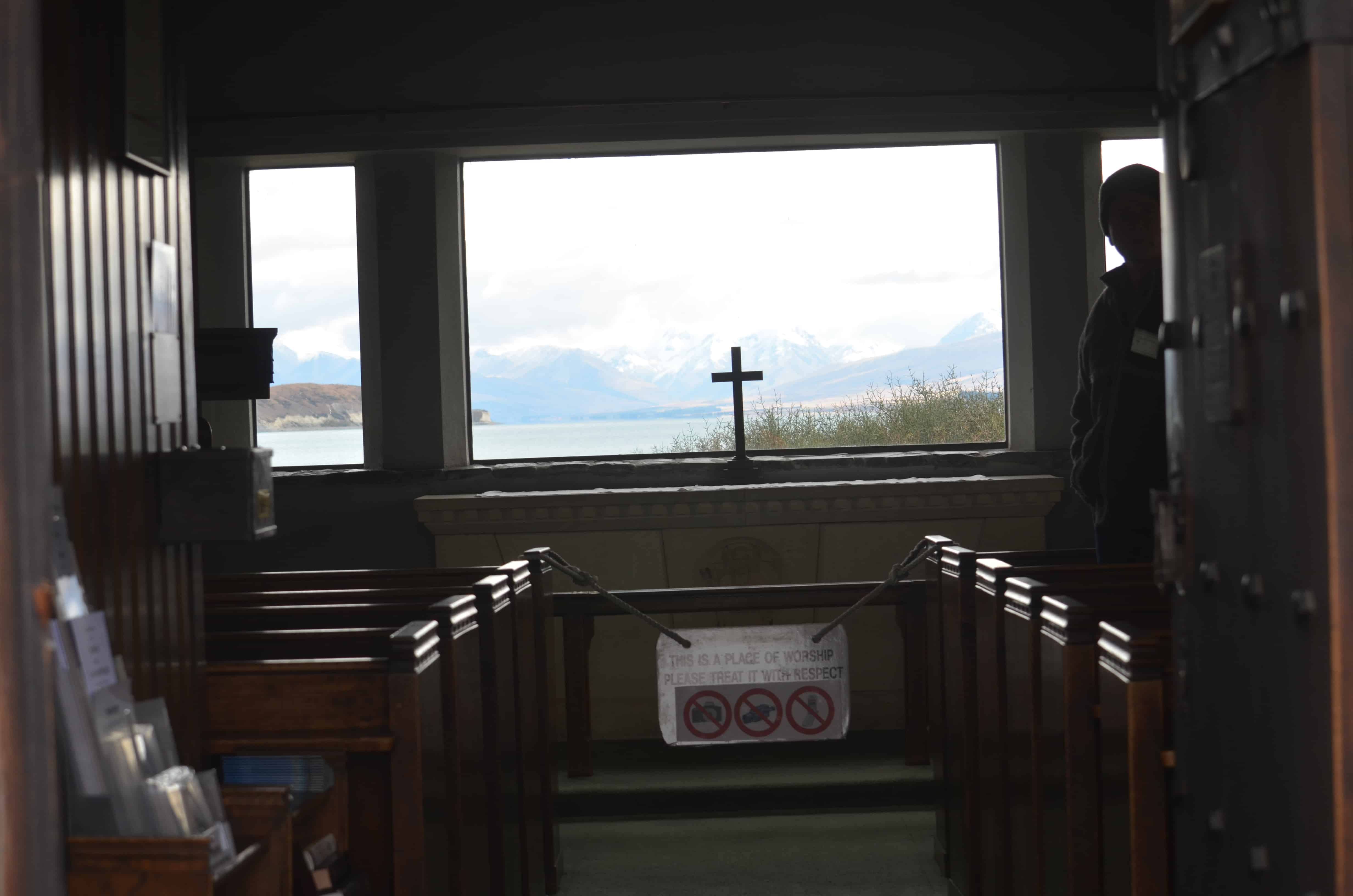 The altar window onto the lake