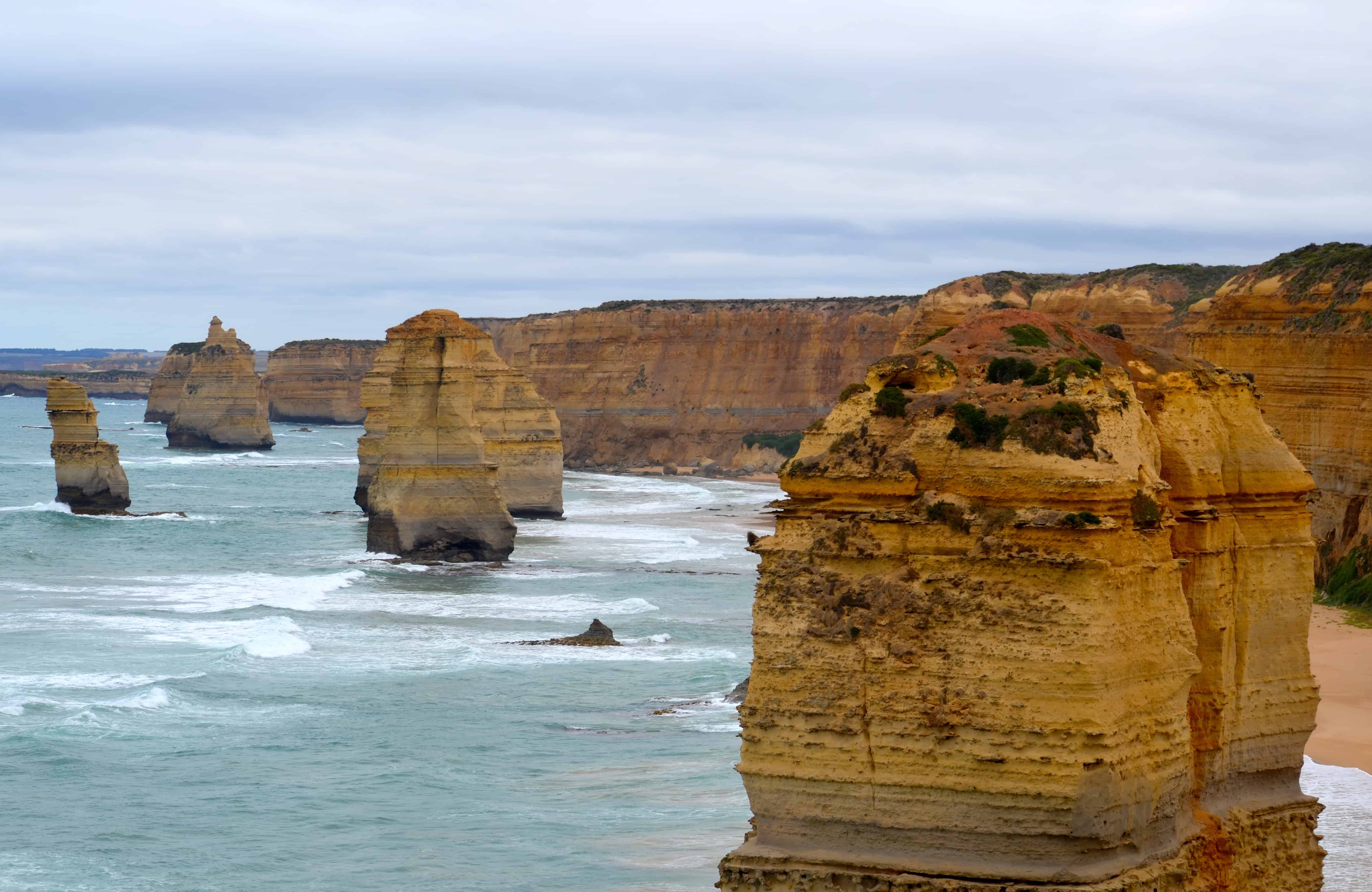 Looking back along the shore
