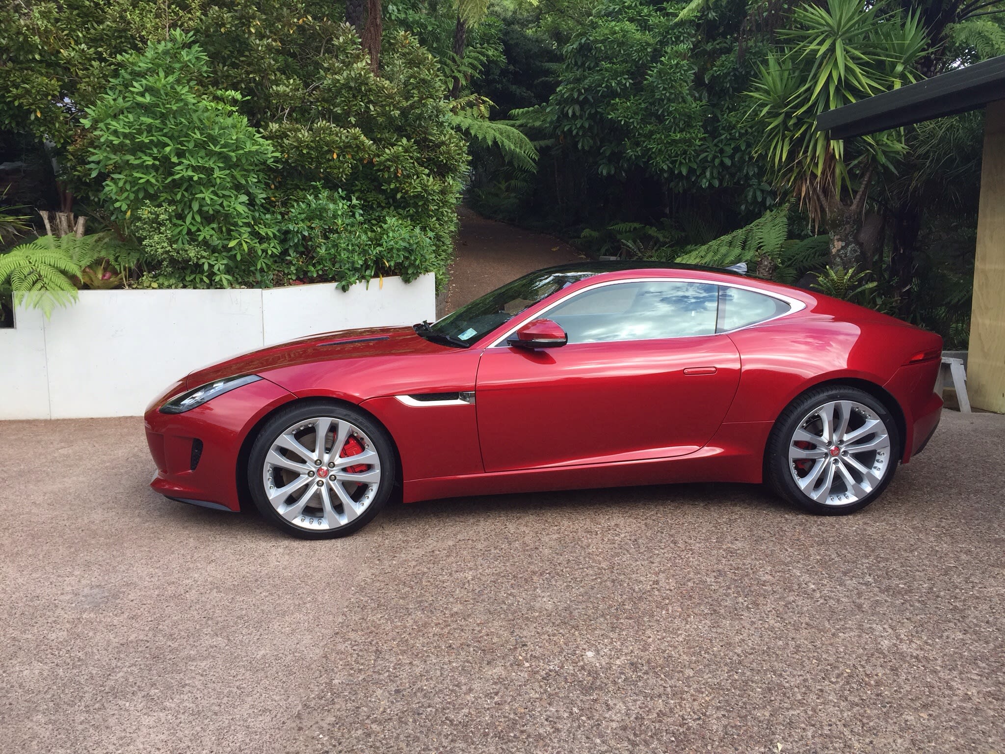 Paul's bright red Jaguar F-Type