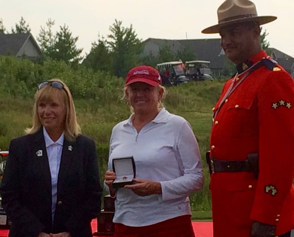 Janice receiving her second place Super Senior medal
