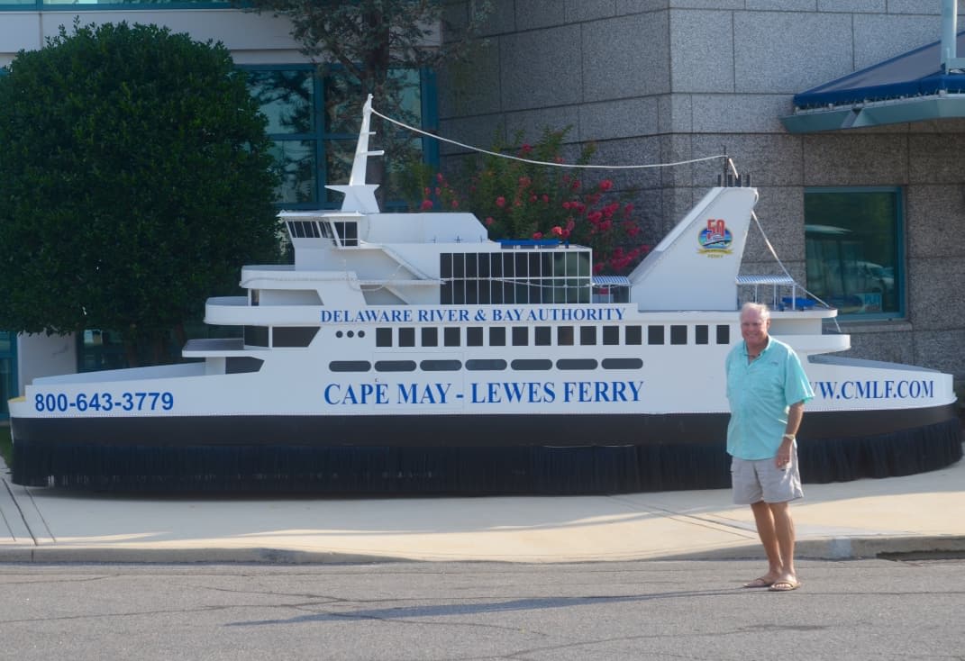 John relaxing on the Cape May ferry