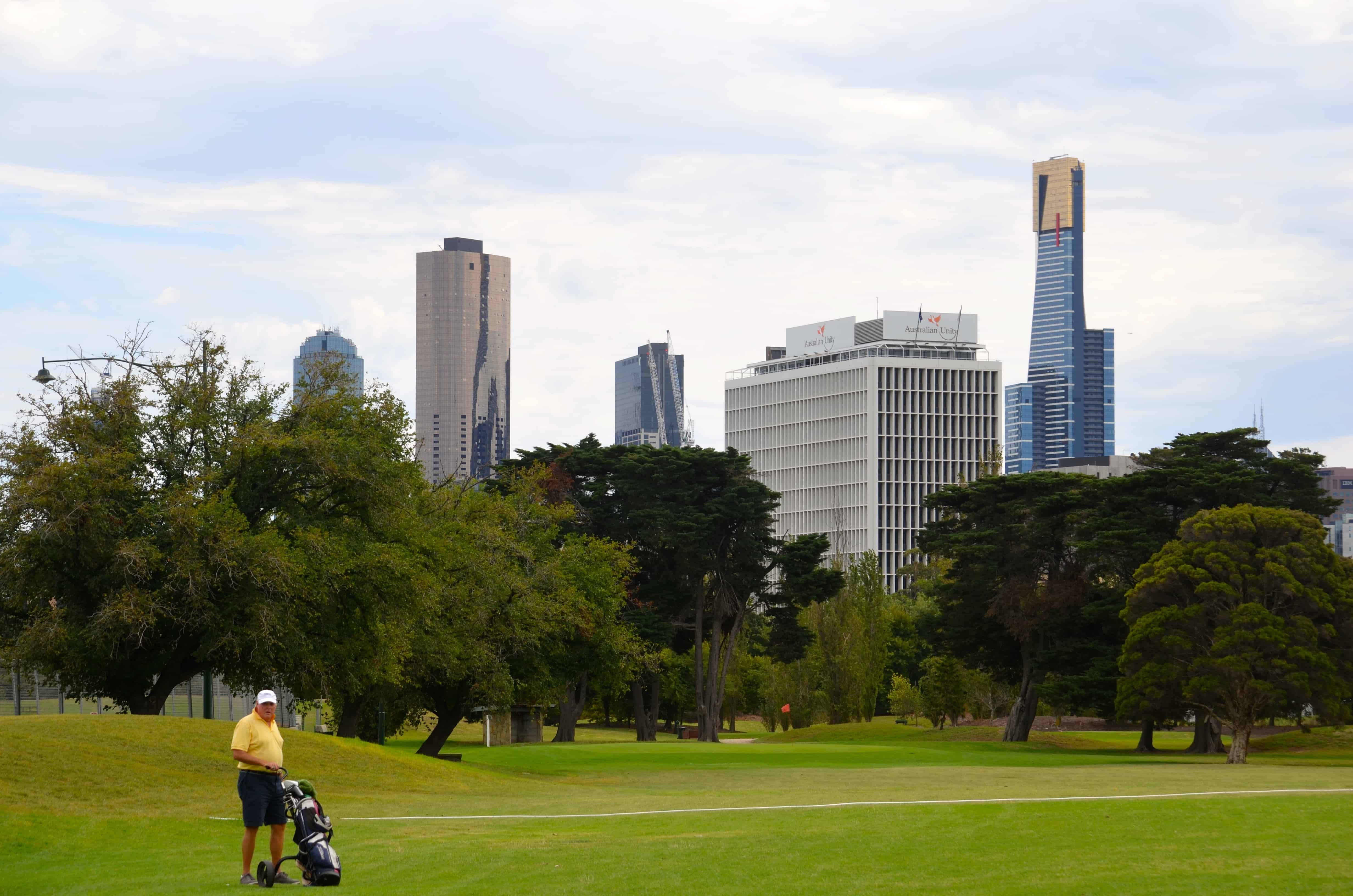 Albert Park, with the city beyond