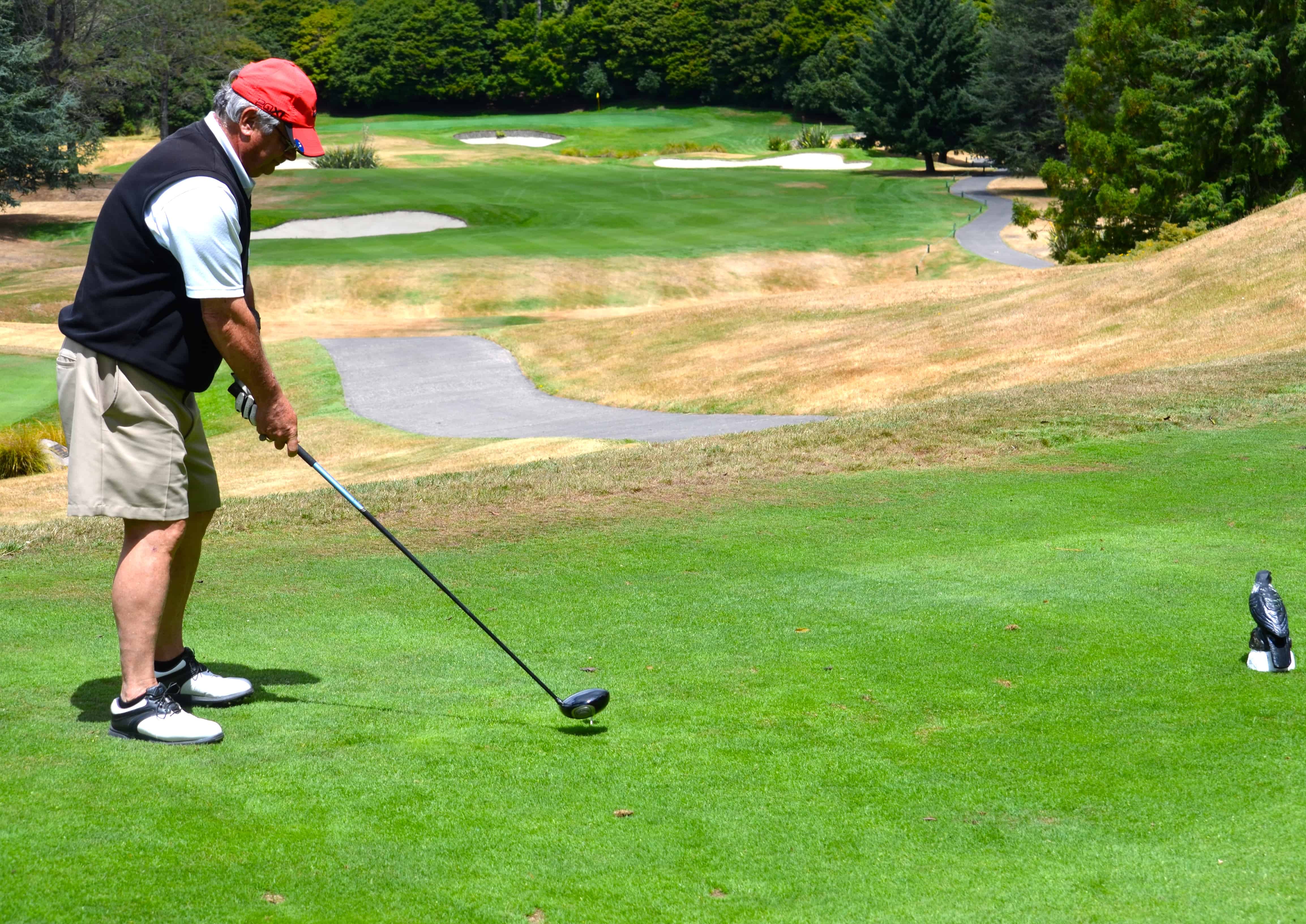 Pete teeing it up