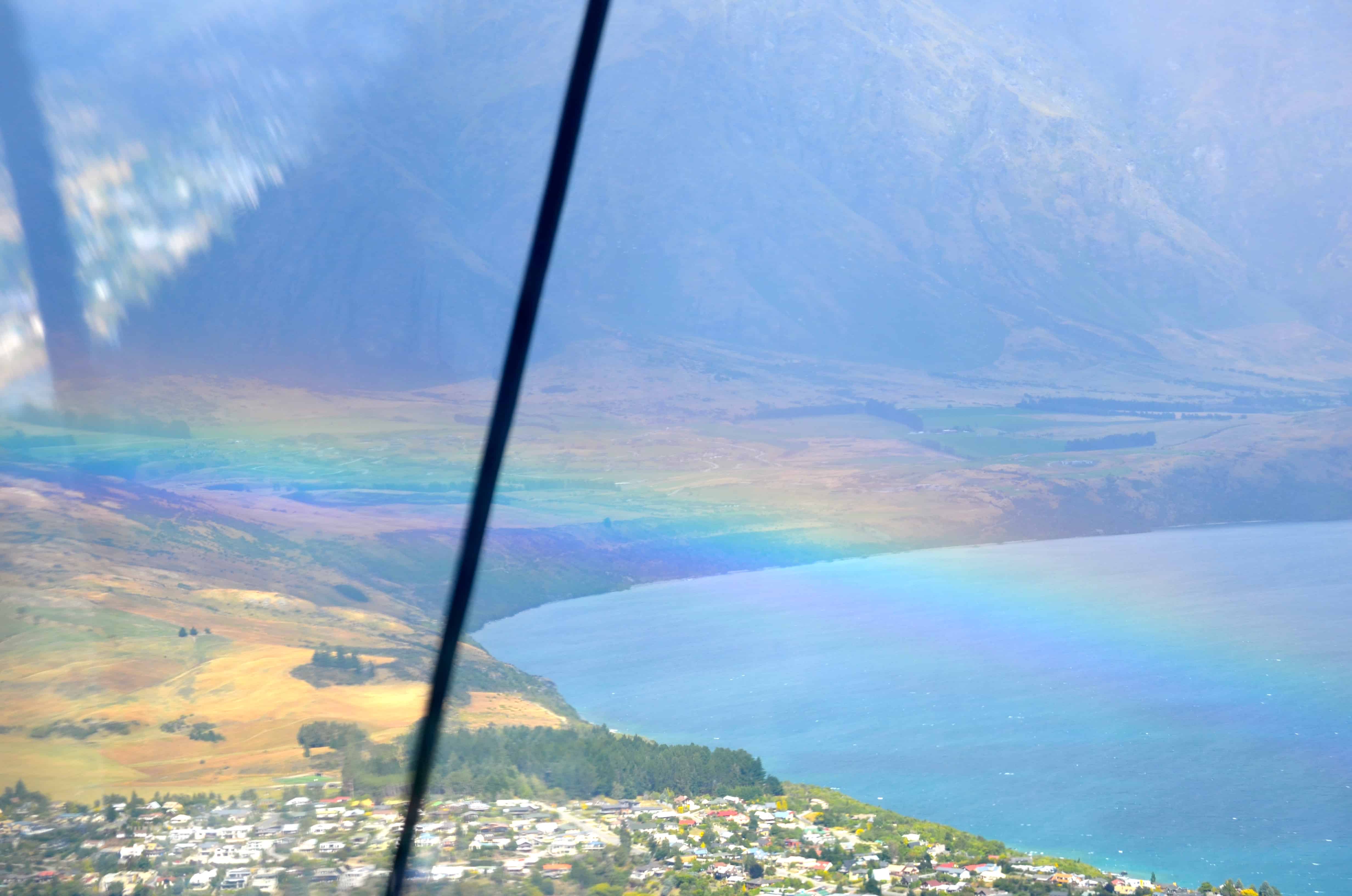 Another rainbow, this one from the top of the gondola
