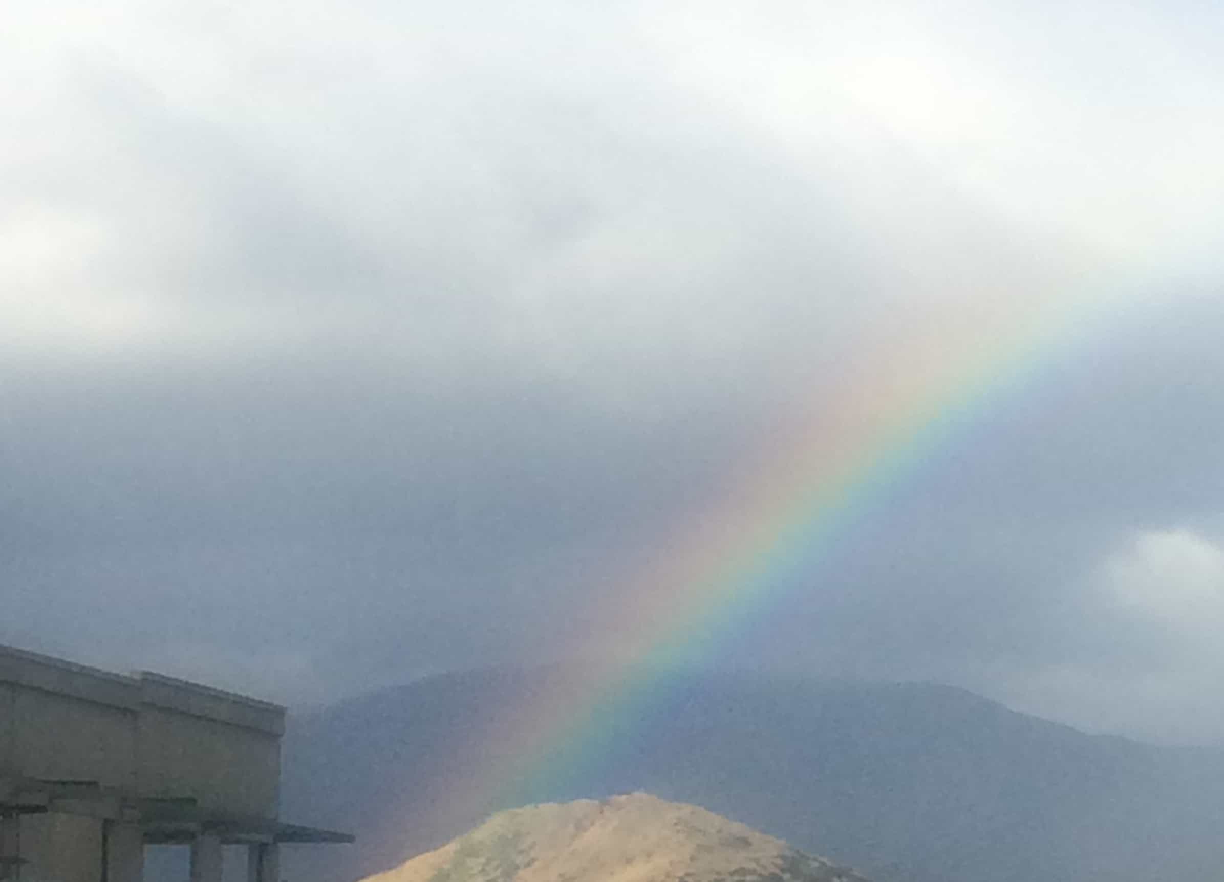 The rainbow on the way back from the store