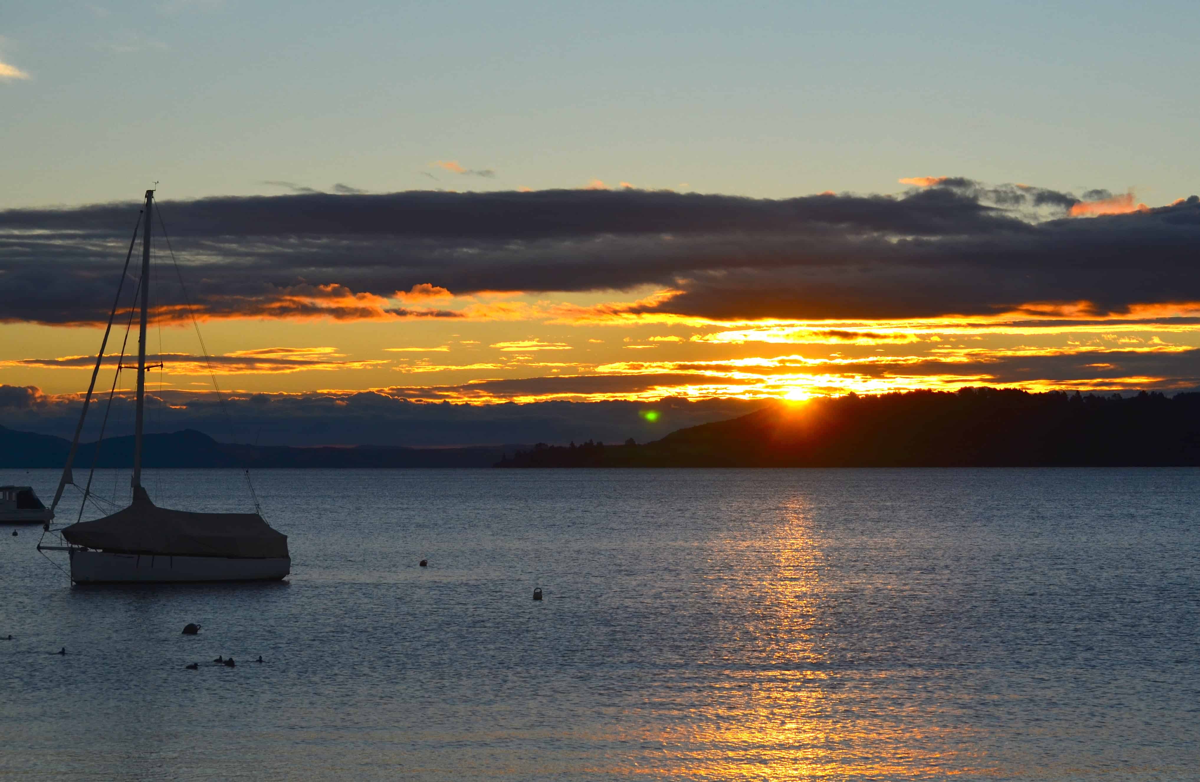 Sunset over Lake Taupo