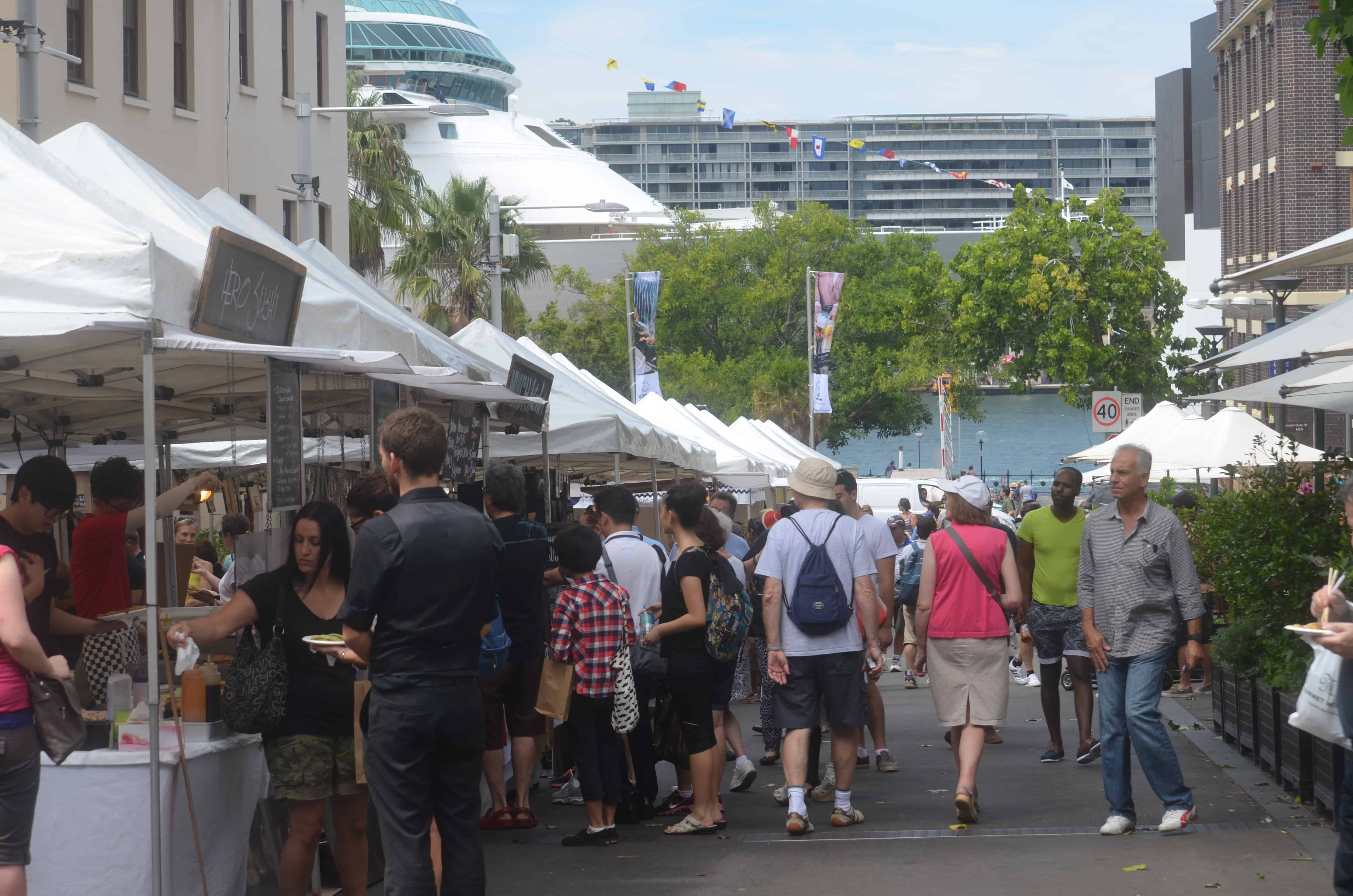 The Saturday market at the Rocks