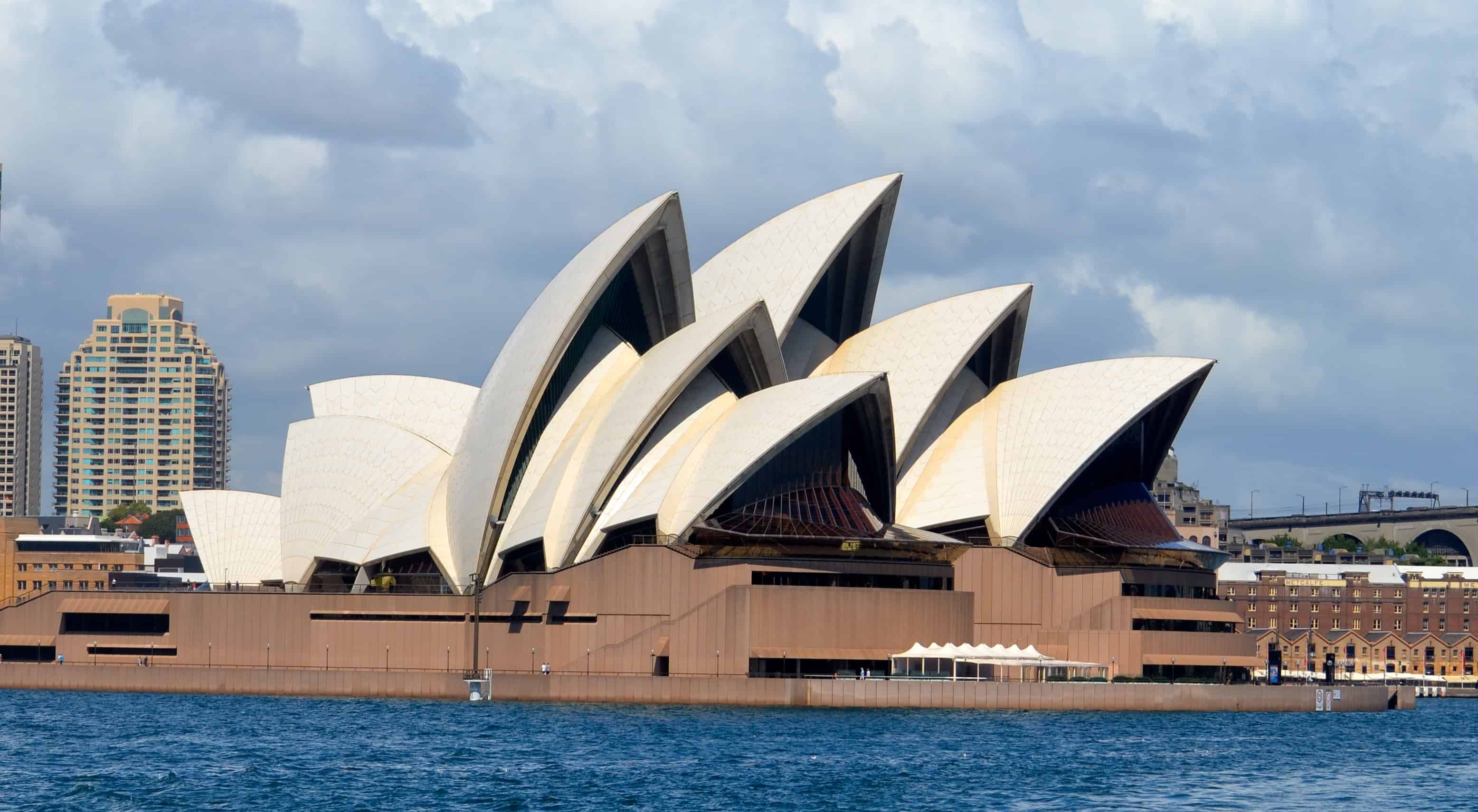 The Sydney Opera House from the harbor
